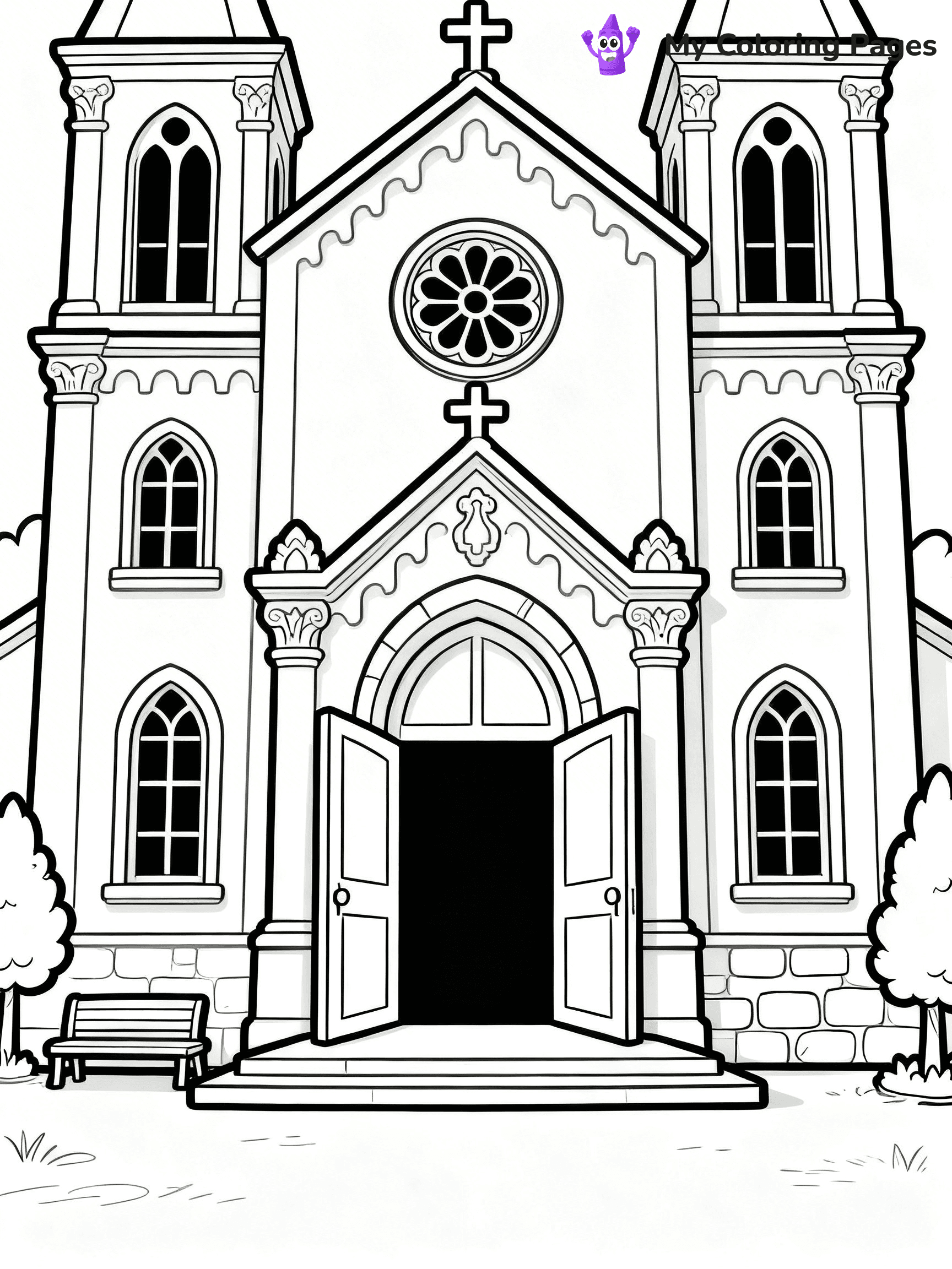 Church Coloring Pages - 28
