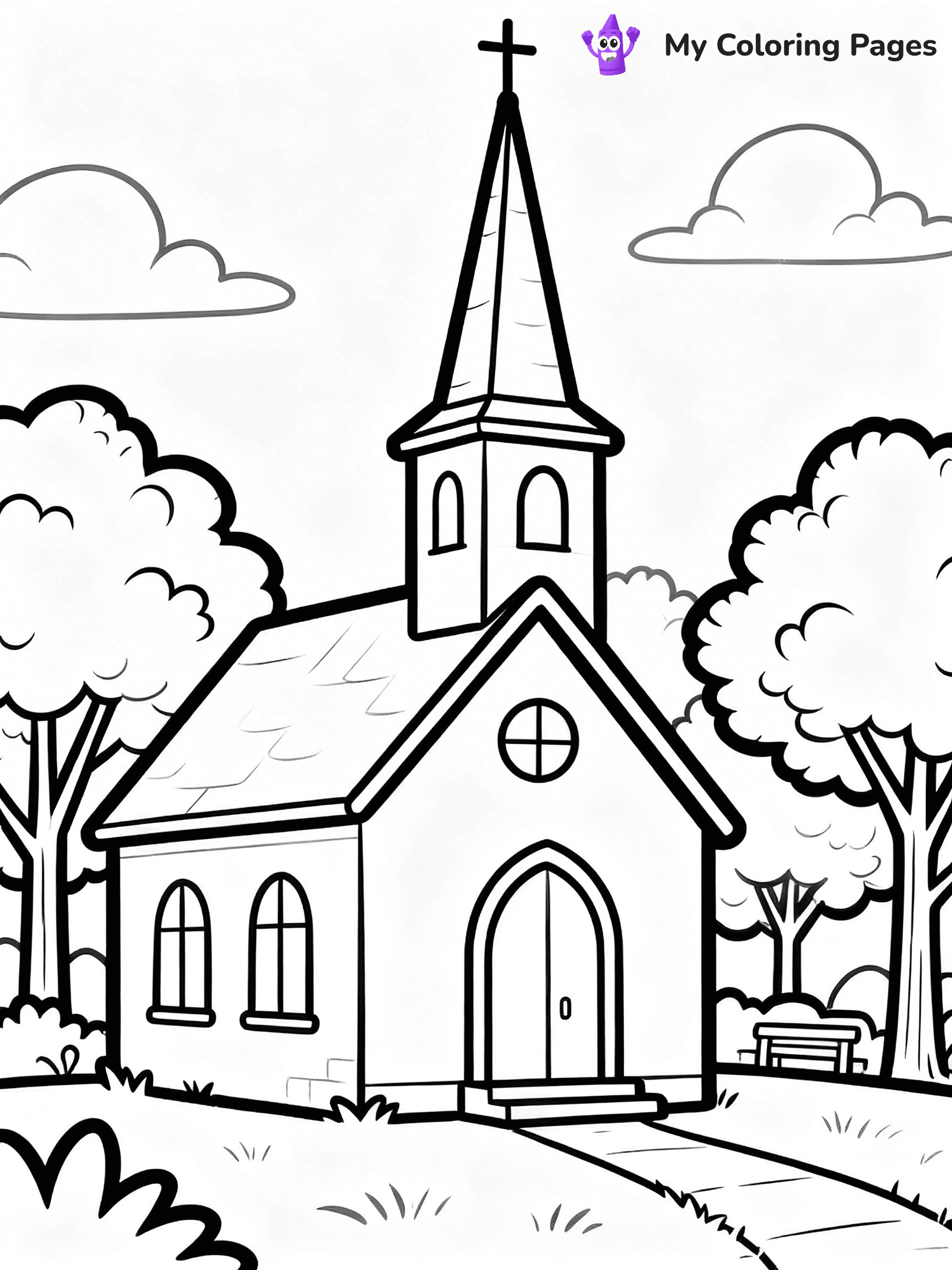 Church Coloring Pages - 11