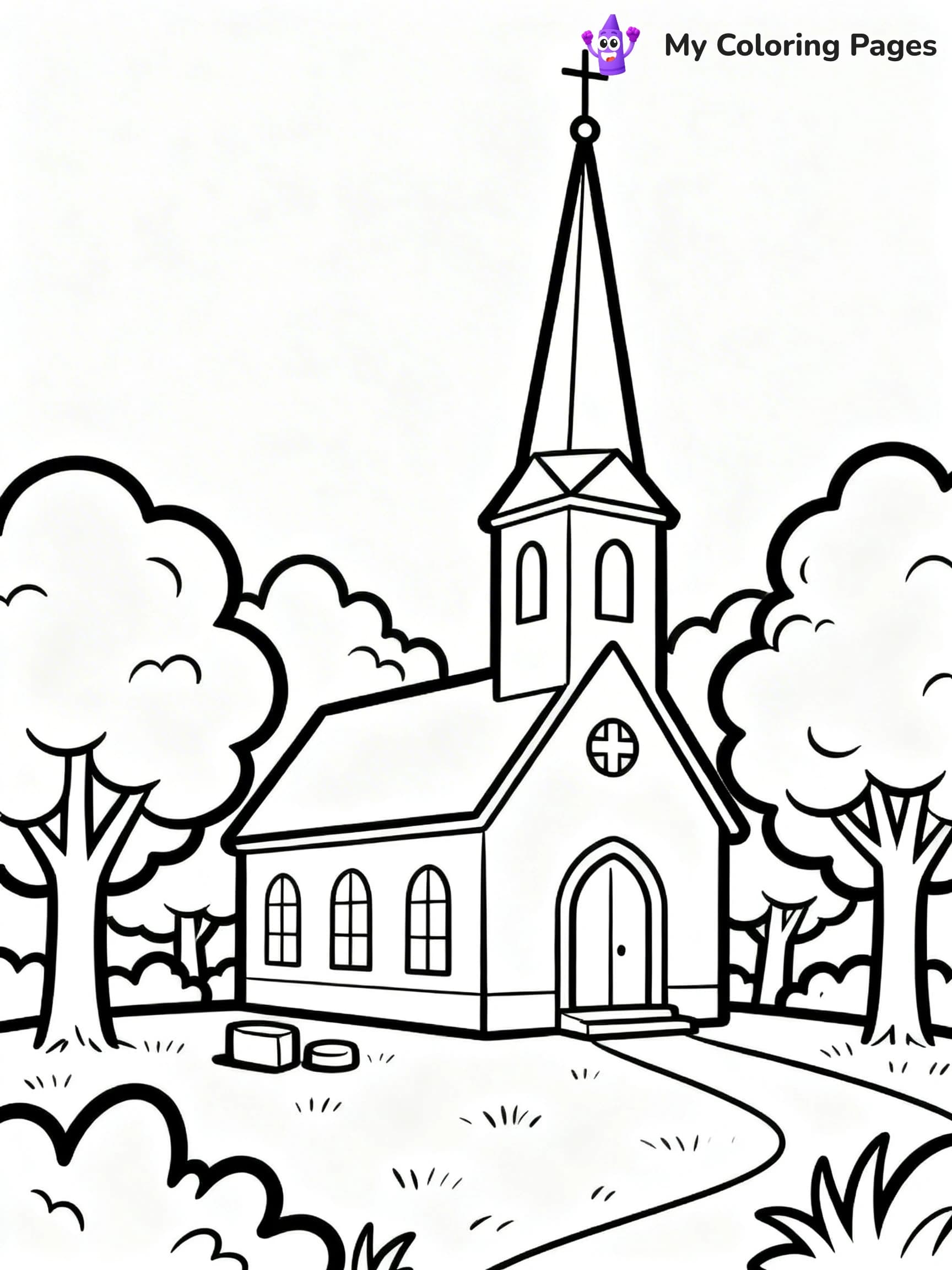 Church Coloring Pages - 9