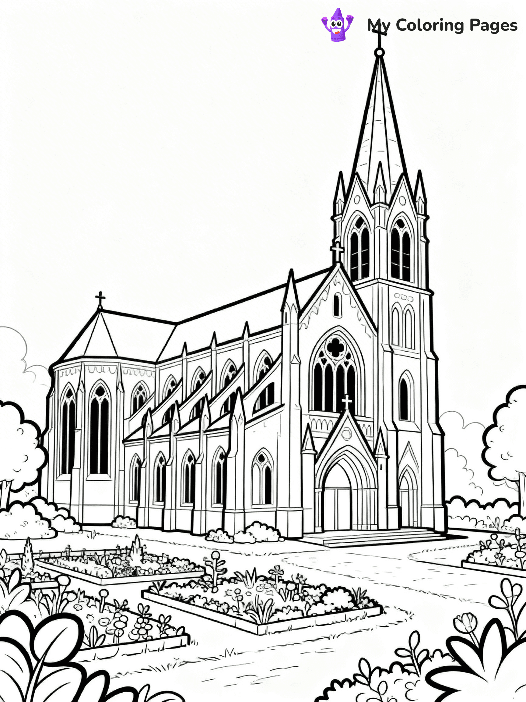 Church Coloring Pages - 1