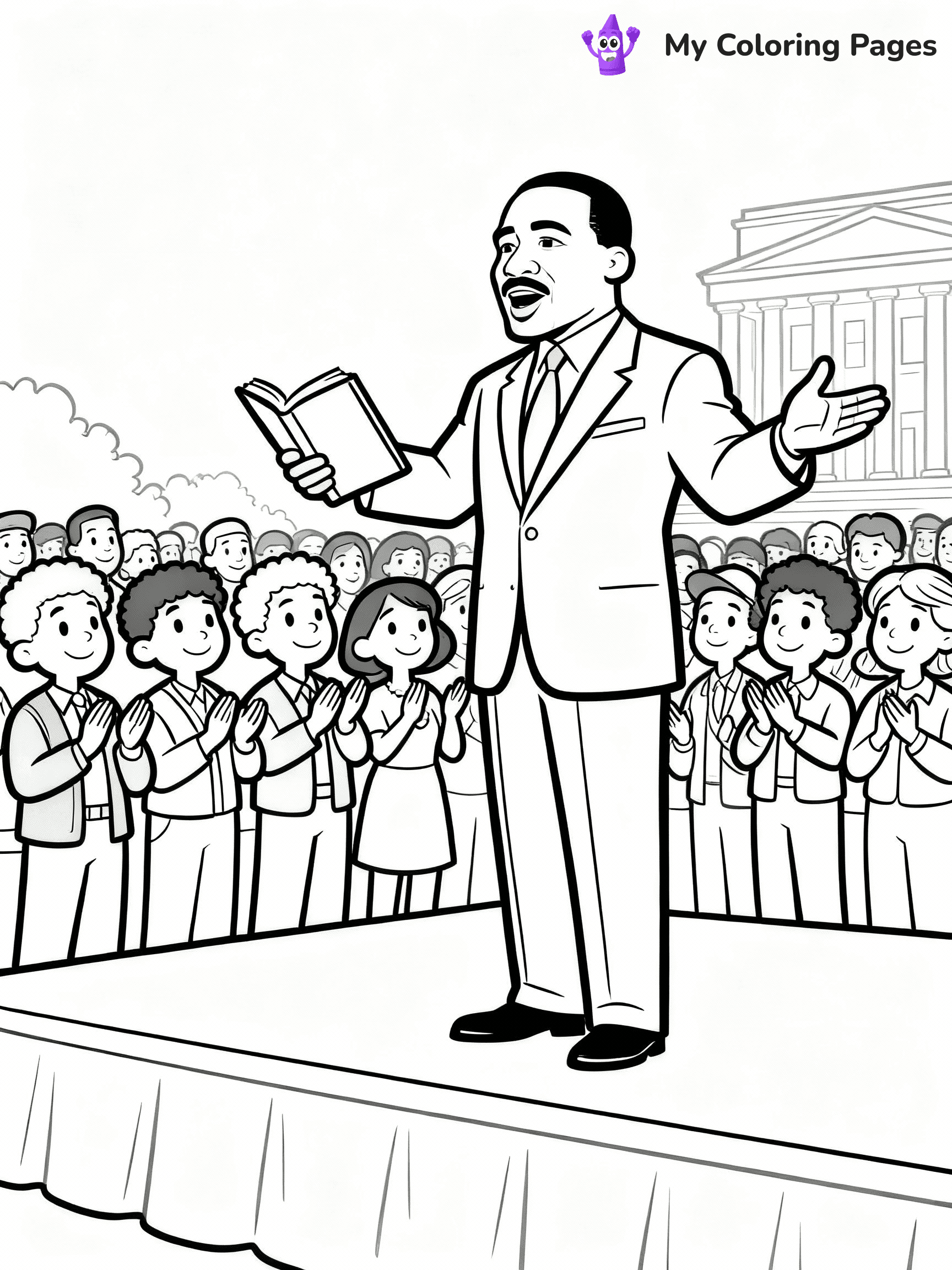 Martin Luther King JR Coloring Pages - 12