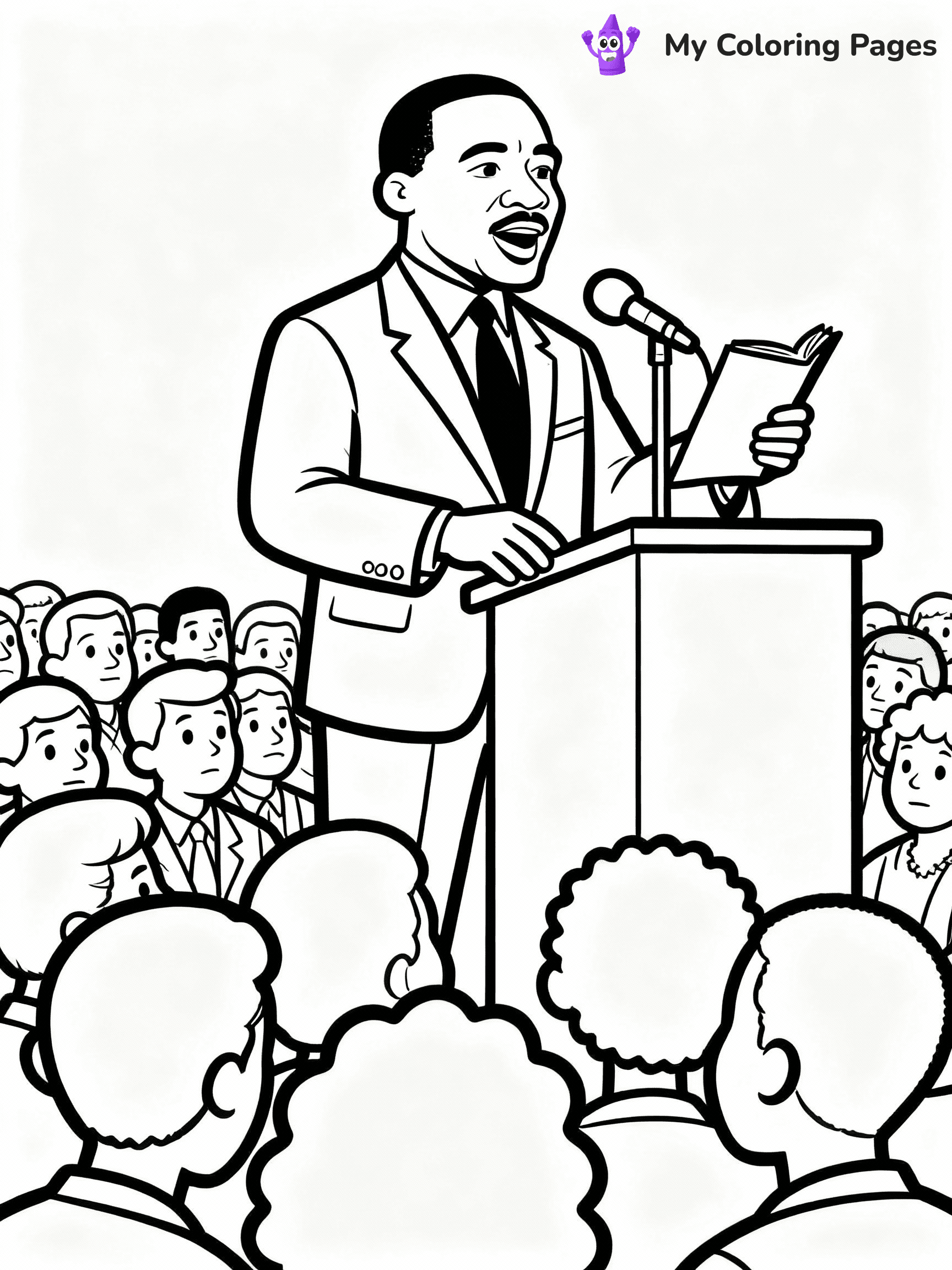Martin Luther King JR Coloring Pages - 10