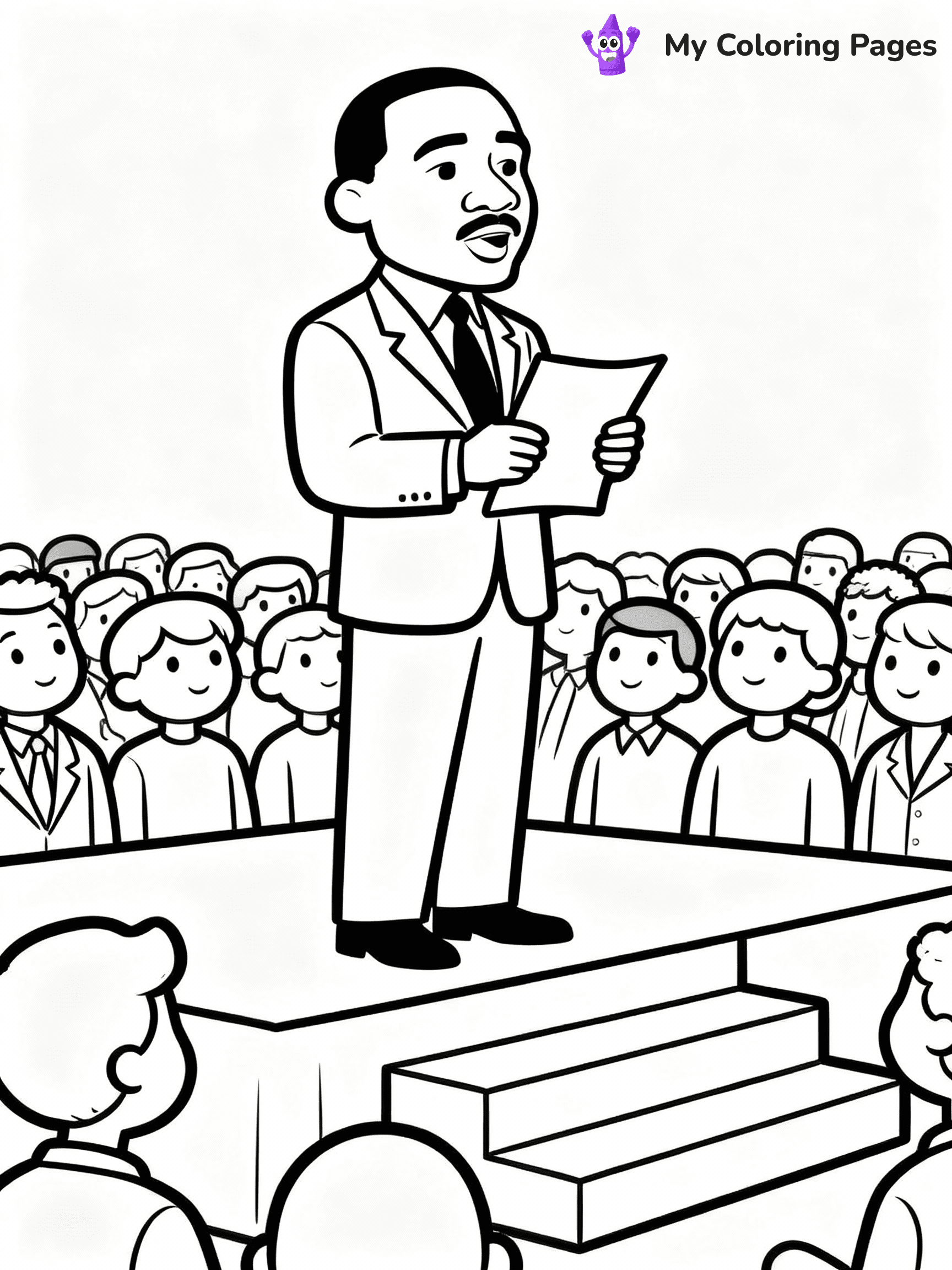 Martin Luther King JR Coloring Pages - 9