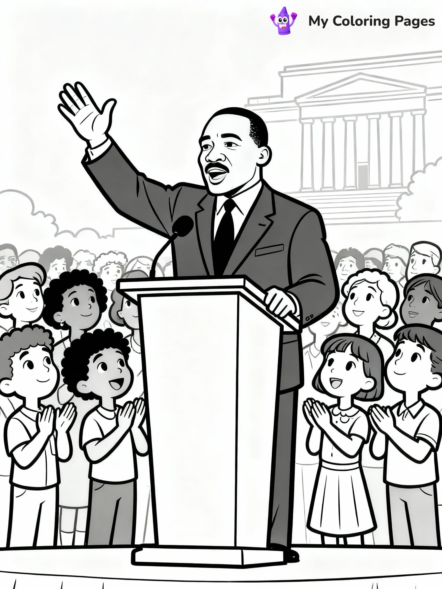 Martin Luther King JR Coloring Pages - 8