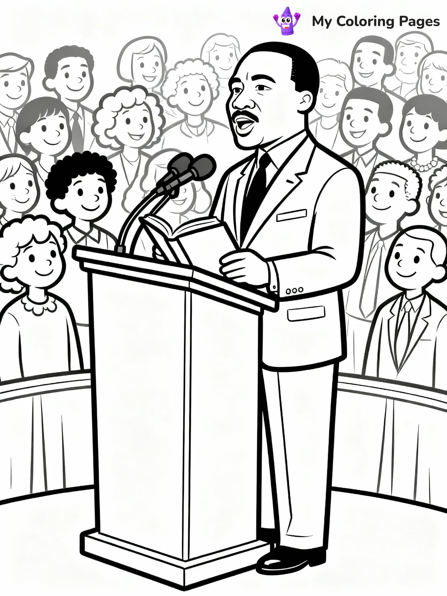 Martin Luther King JR Coloring Pages - 7