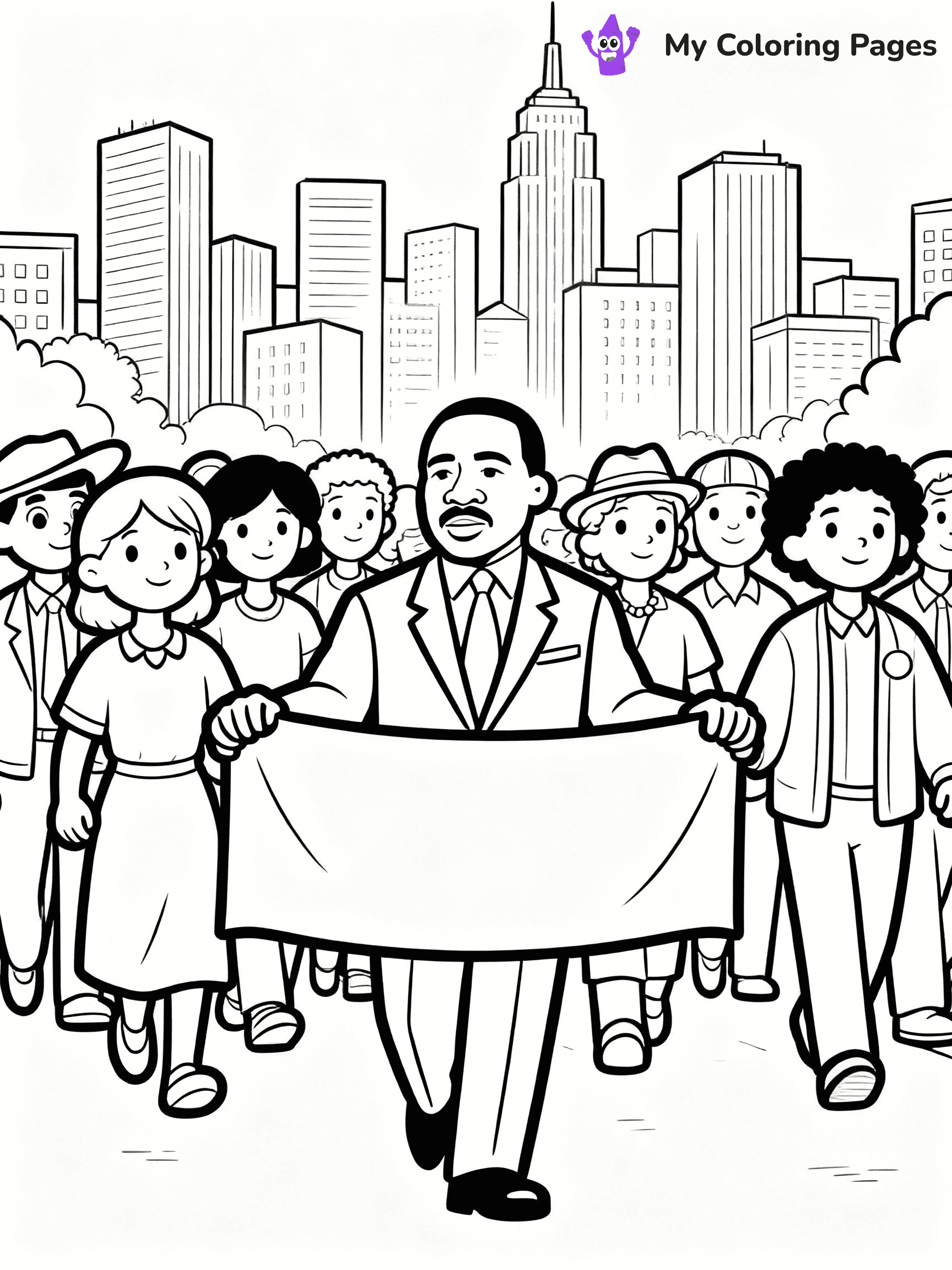 Martin Luther King JR Coloring Pages - 6
