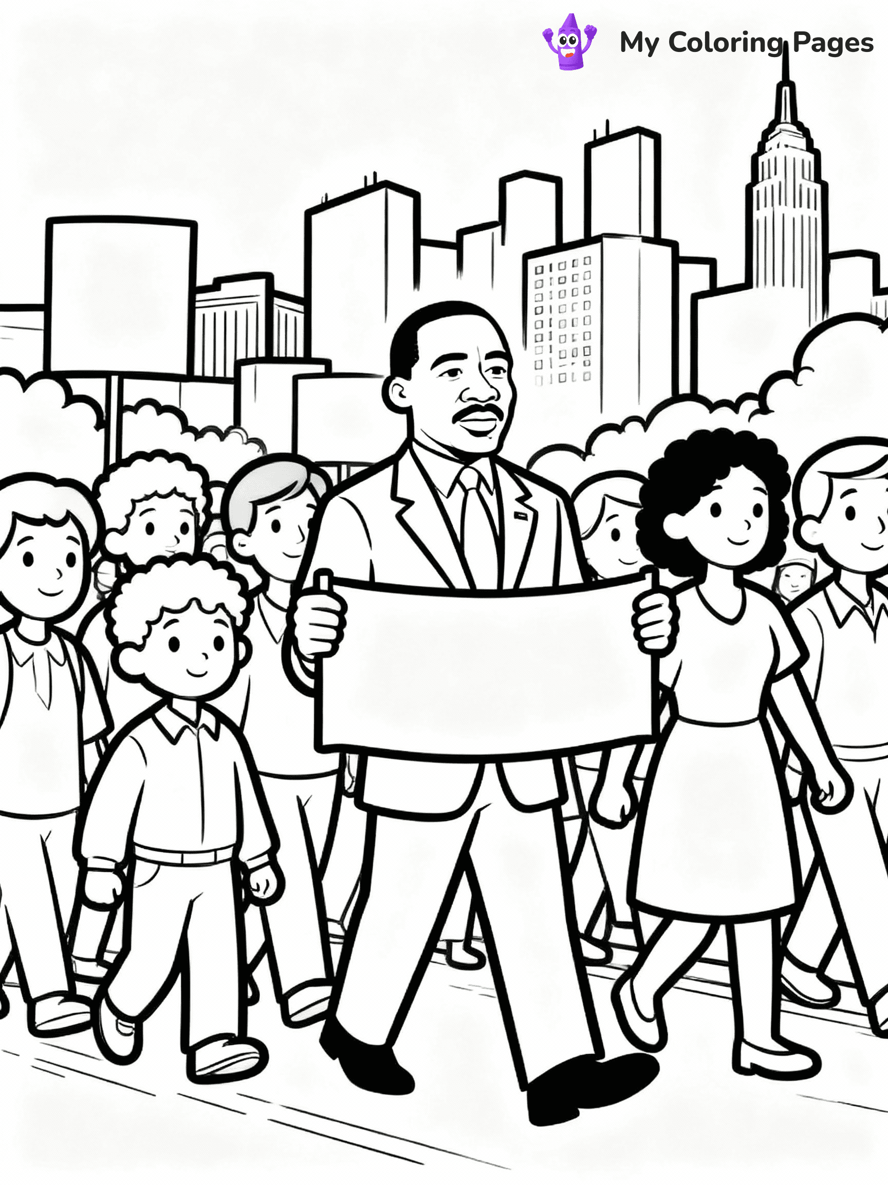 Martin Luther King JR Coloring Pages - 4
