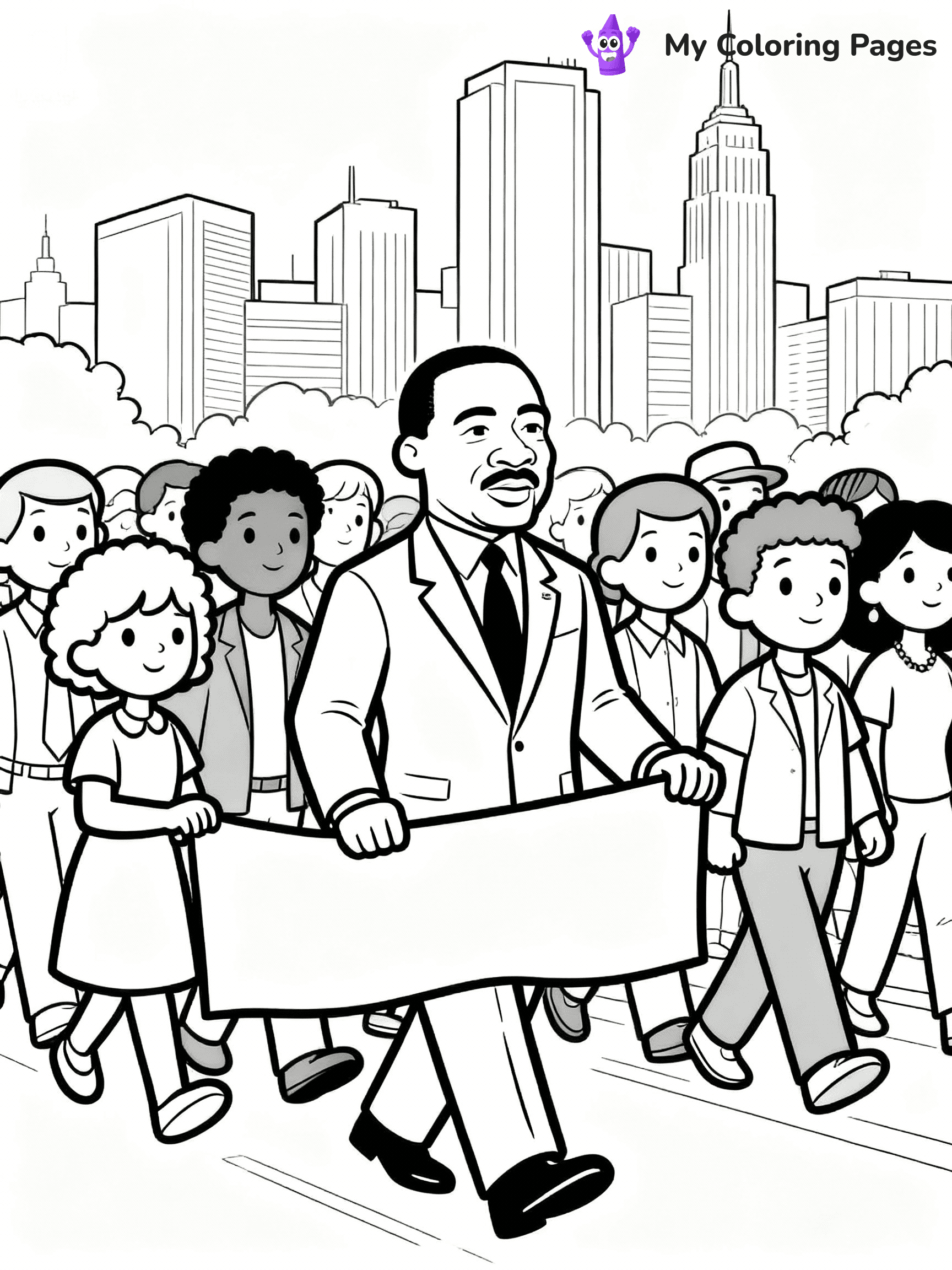 Martin Luther King JR Coloring Pages - 3