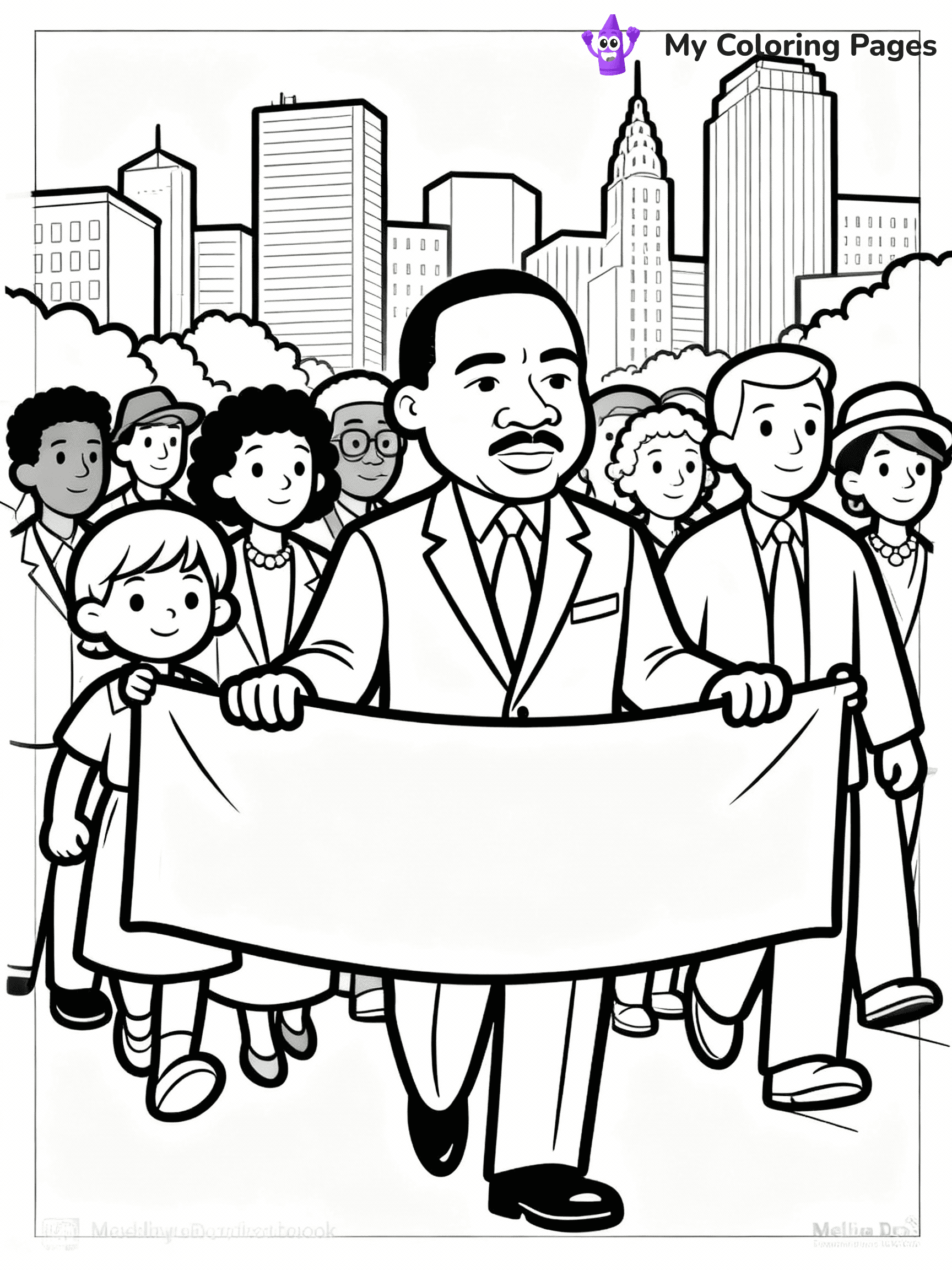 Martin Luther King JR Coloring Pages - 2