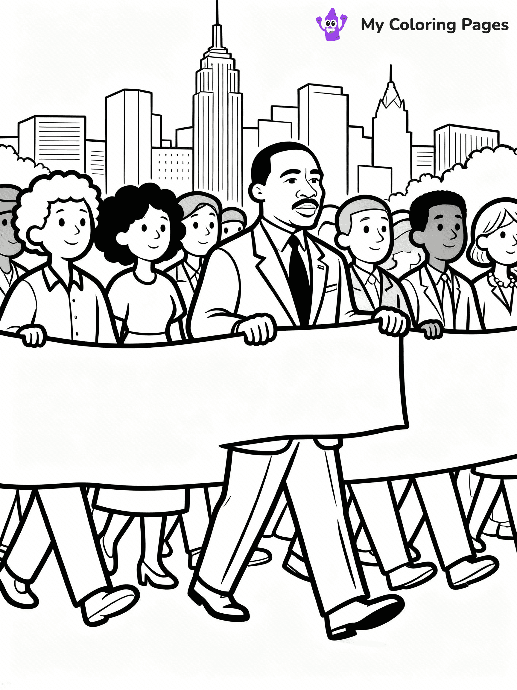 Martin Luther King JR Coloring Pages - 1