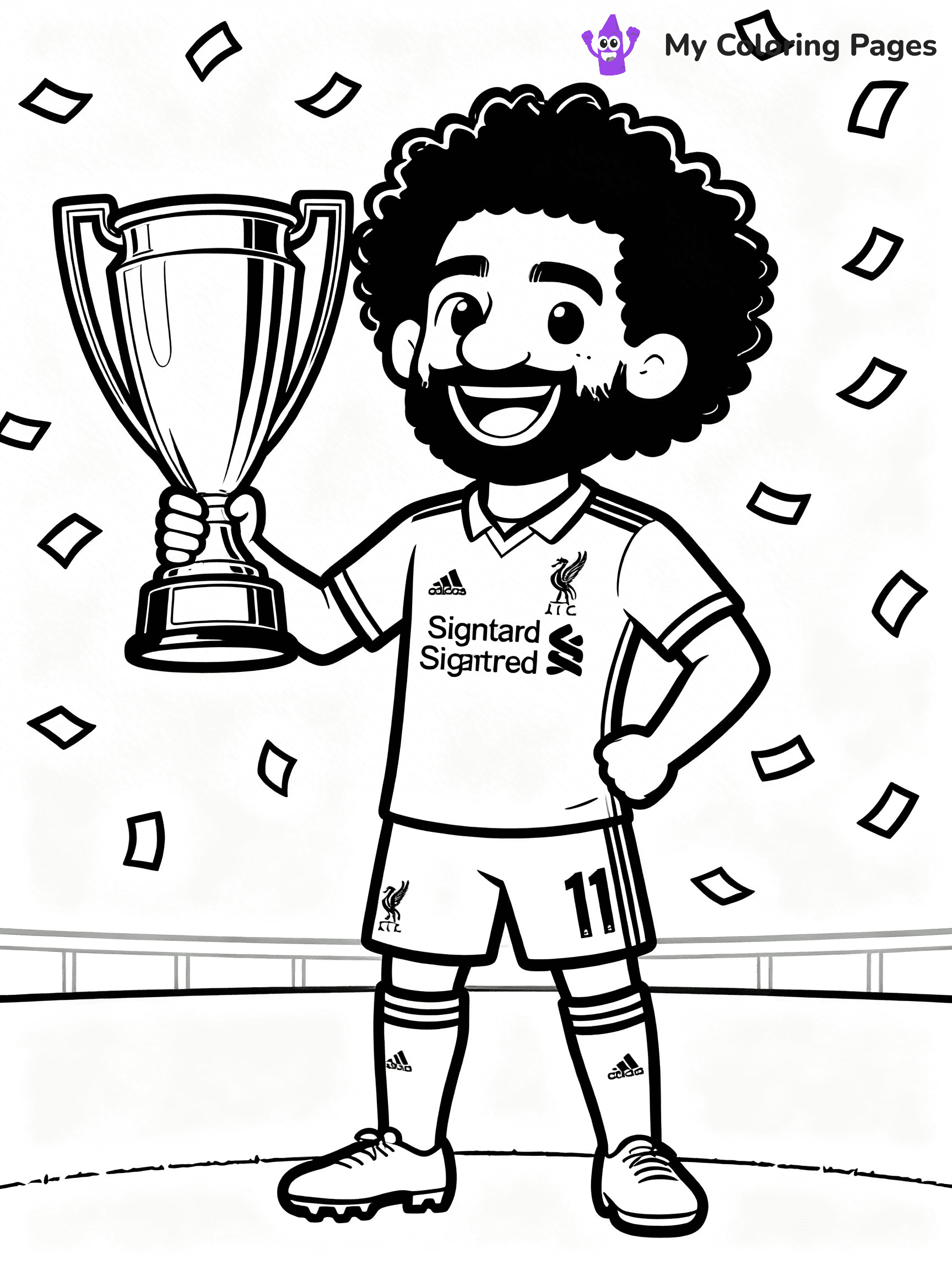Mo Salah Coloring Pages - 1