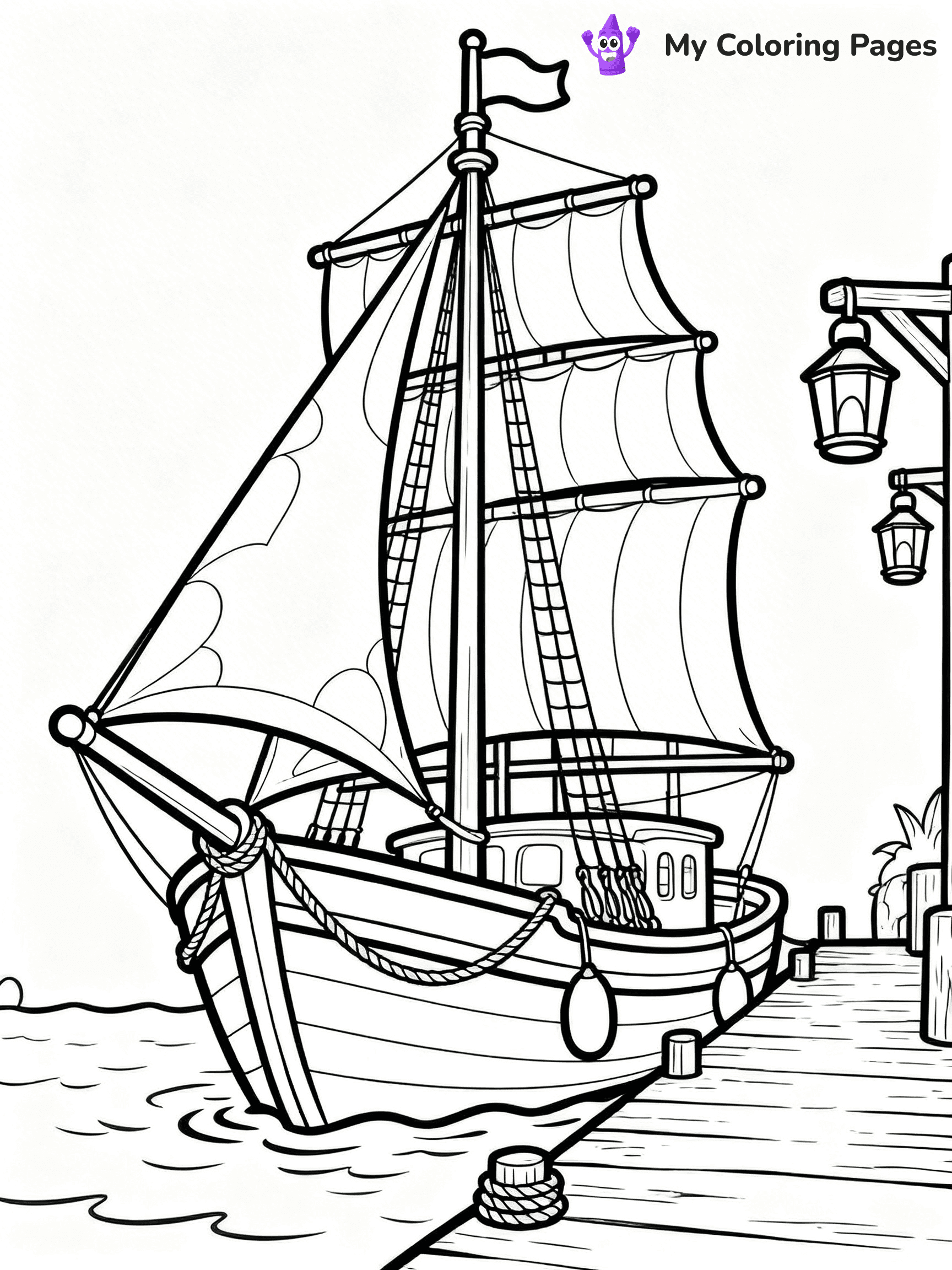 Sail Boat Coloring Pages - 19
