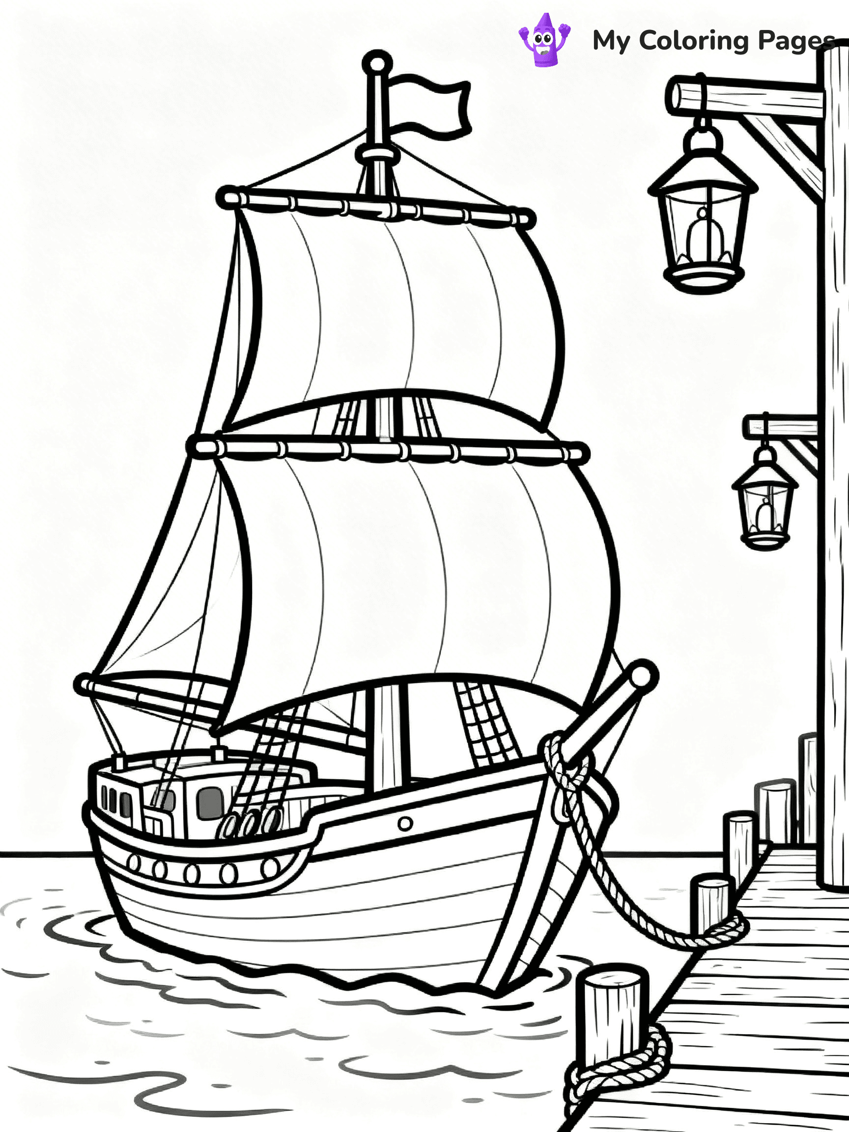 Sail Boat Coloring Pages - 18