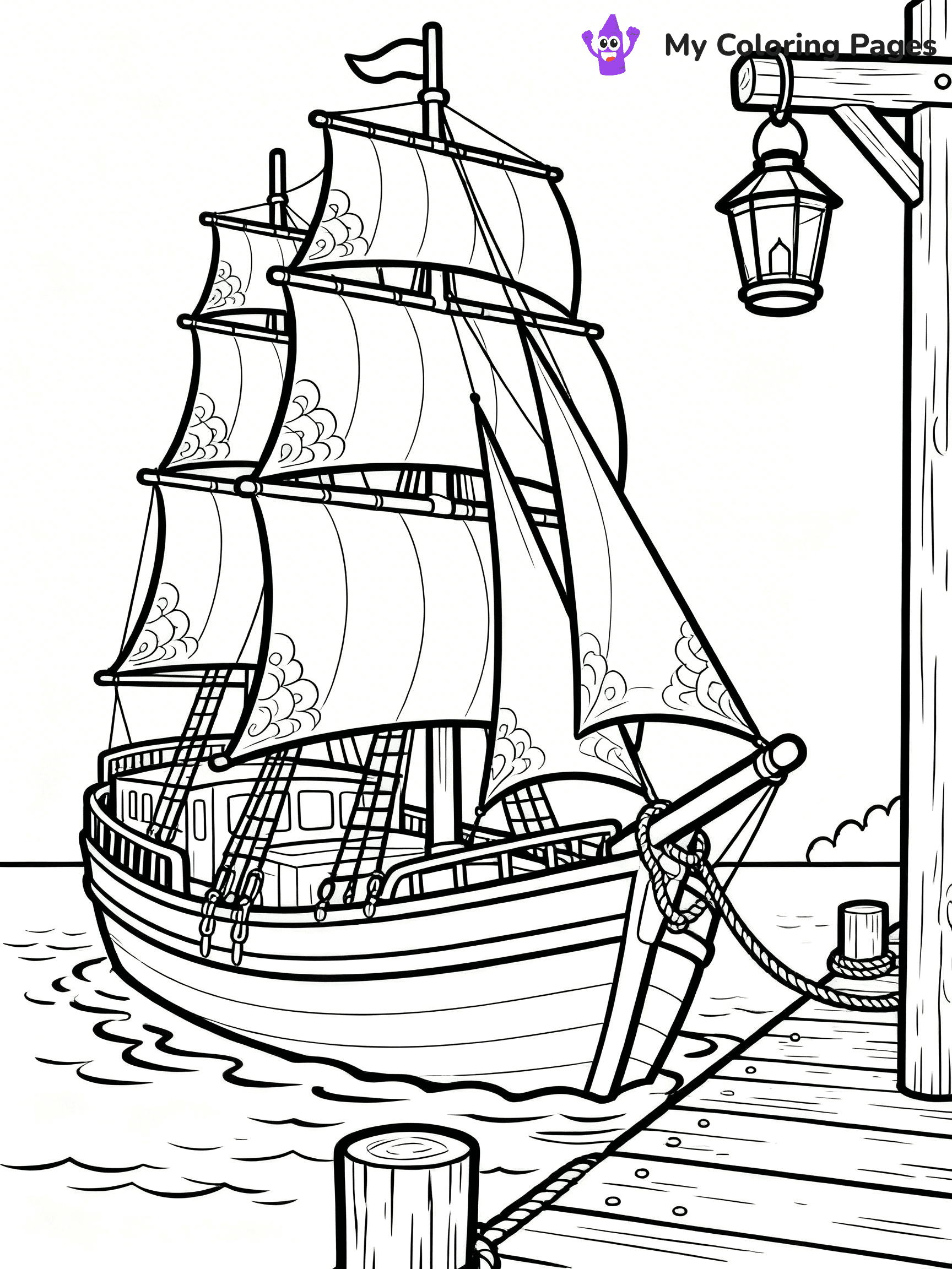Sail Boat Coloring Pages - 17
