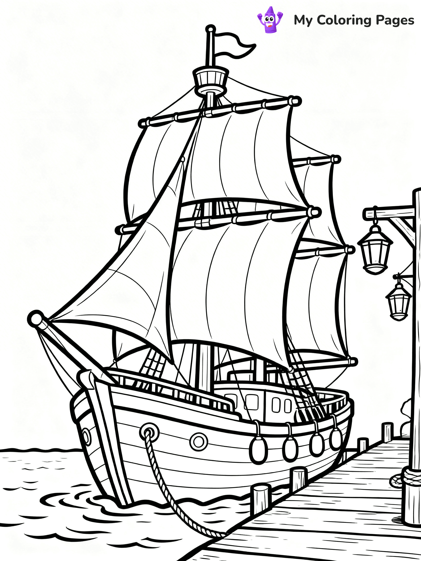 Sail Boat Coloring Pages - 15