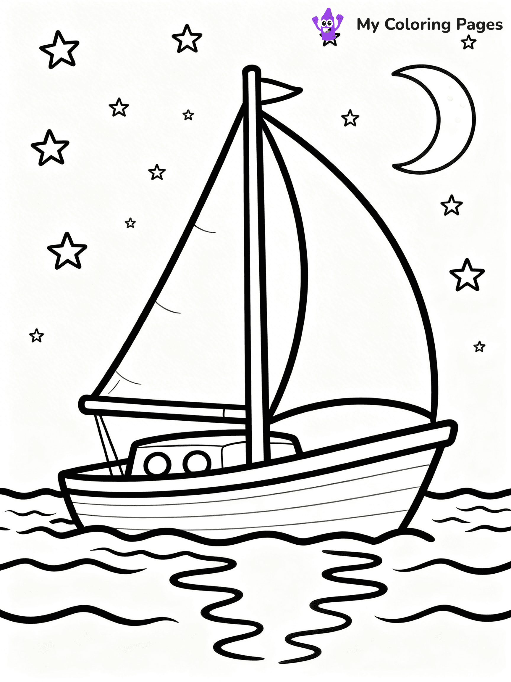 Sail Boat Coloring Pages - 13