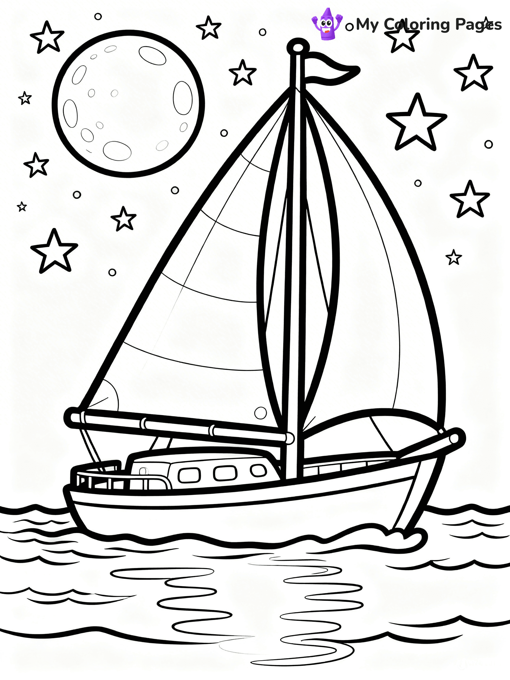 Sail Boat Coloring Pages - 12