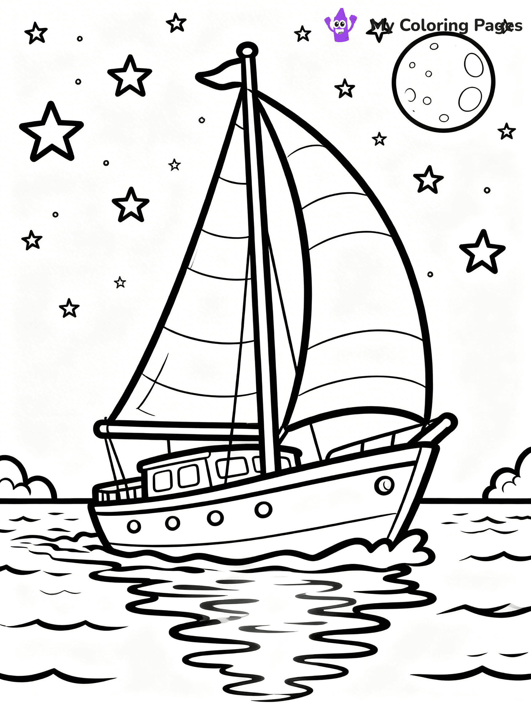 Sail Boat Coloring Pages - 10