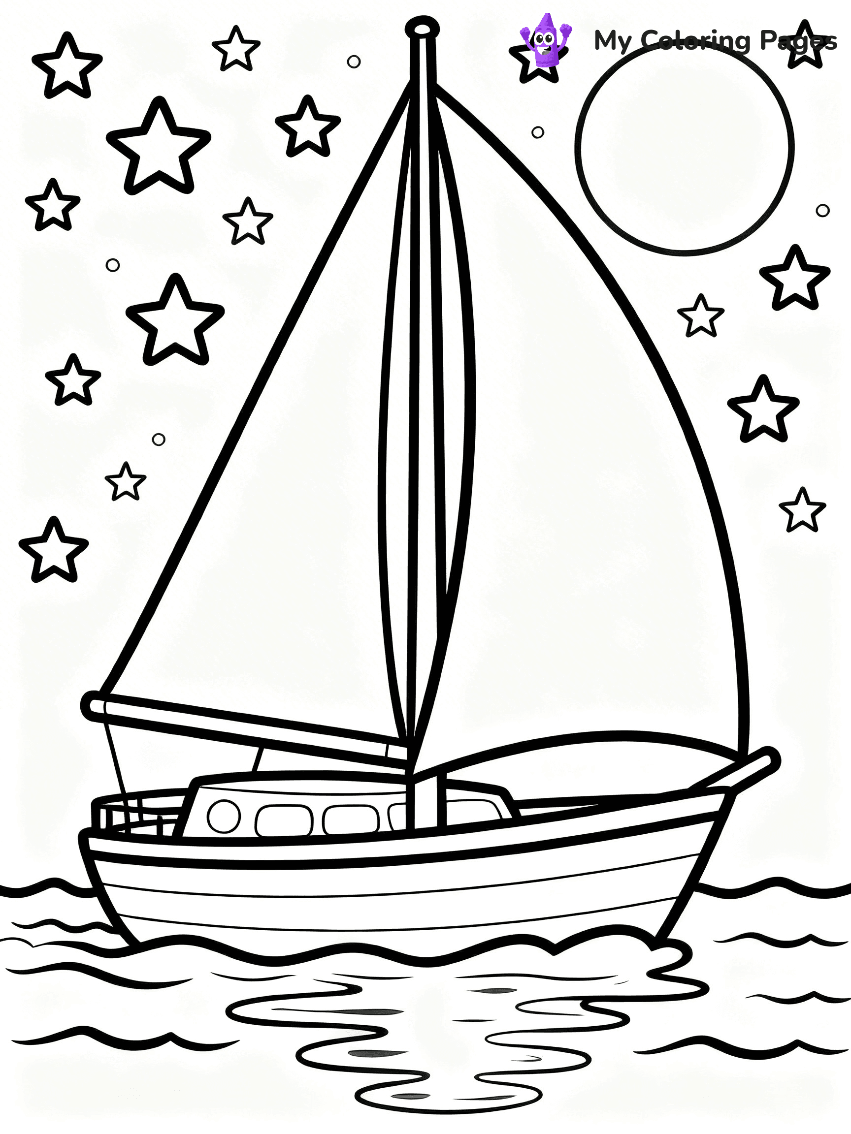 Sail Boat Coloring Pages - 8