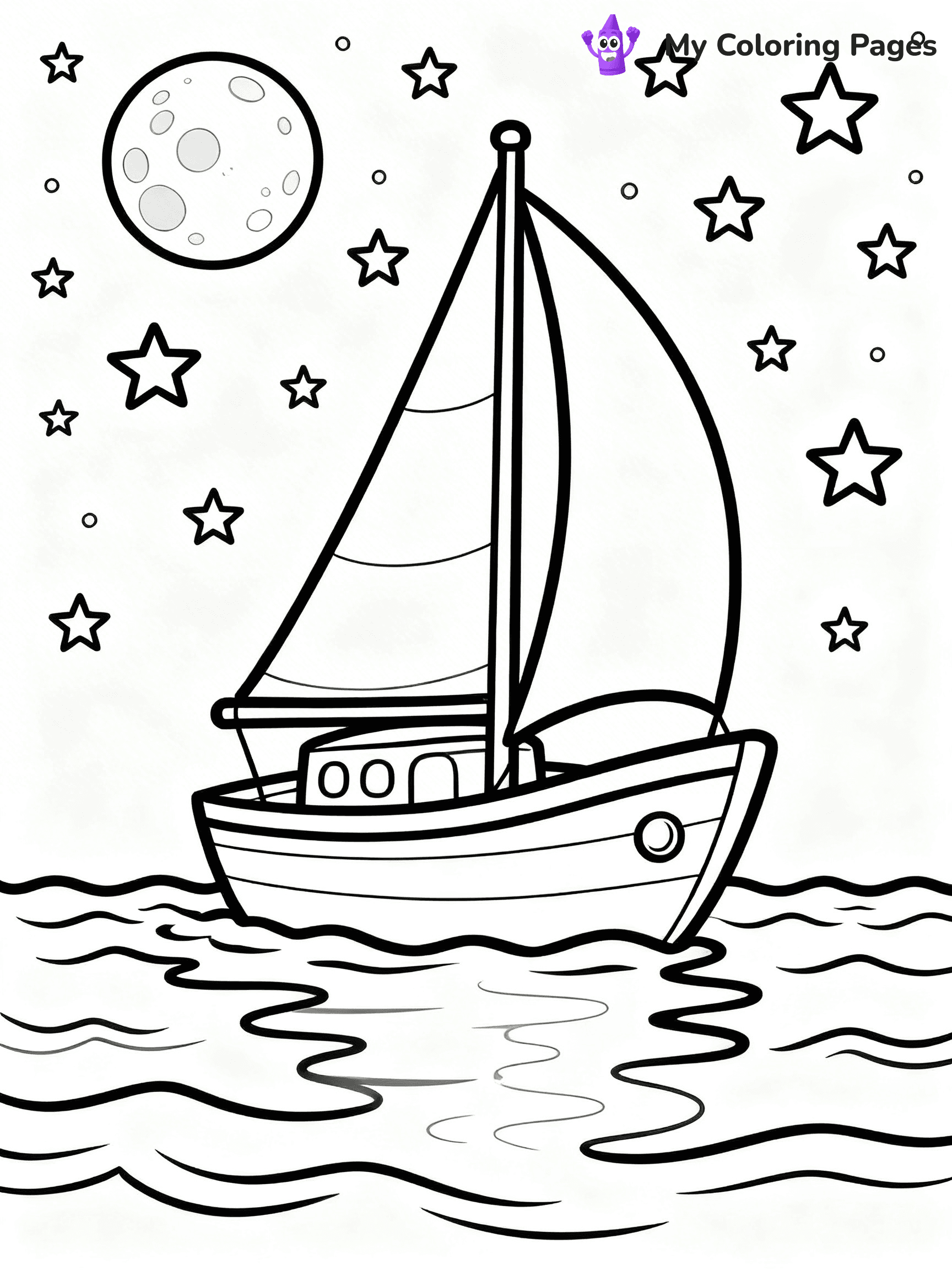 Sail Boat Coloring Pages - 7