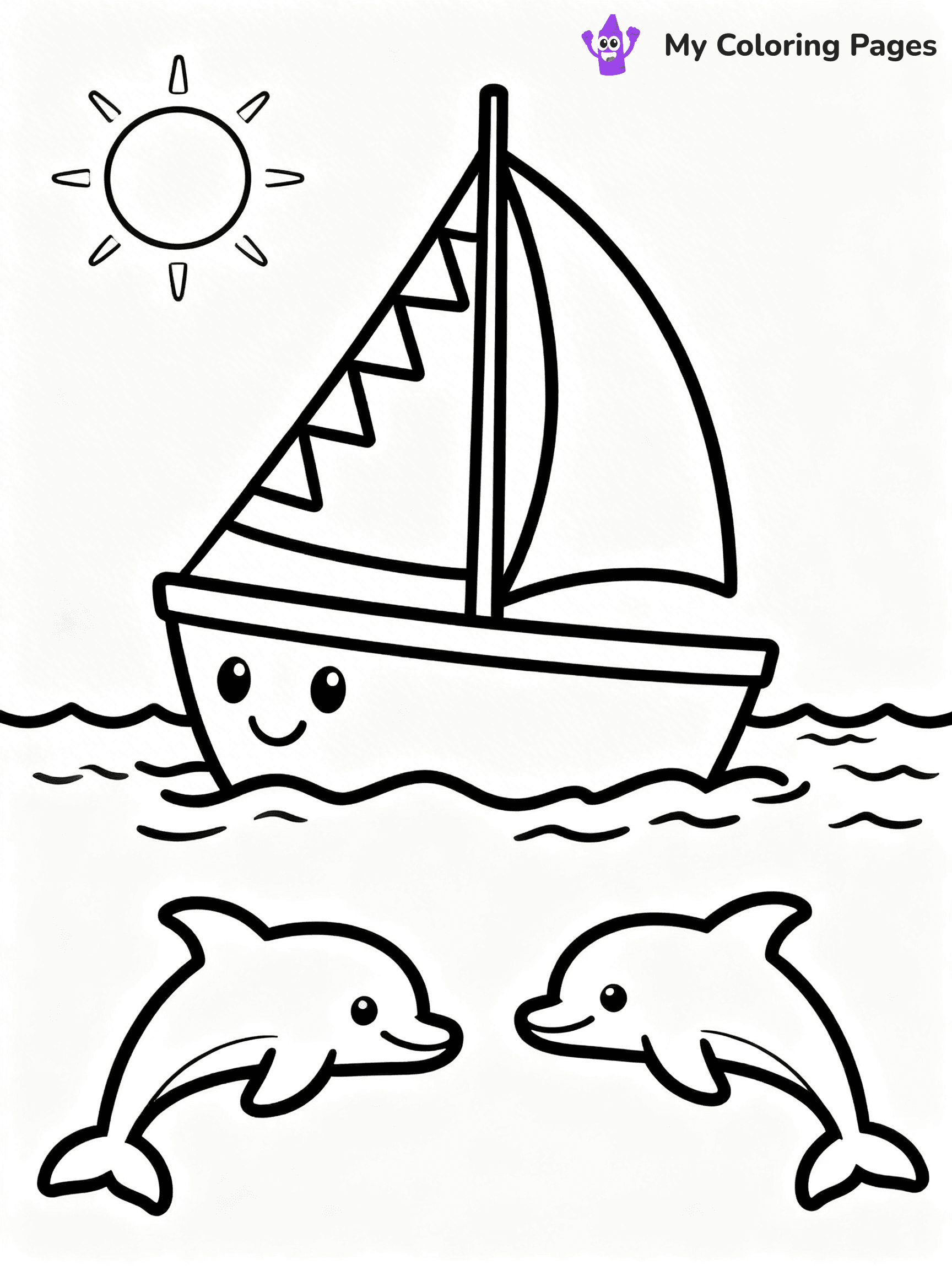 Sail Boat Coloring Pages - 6