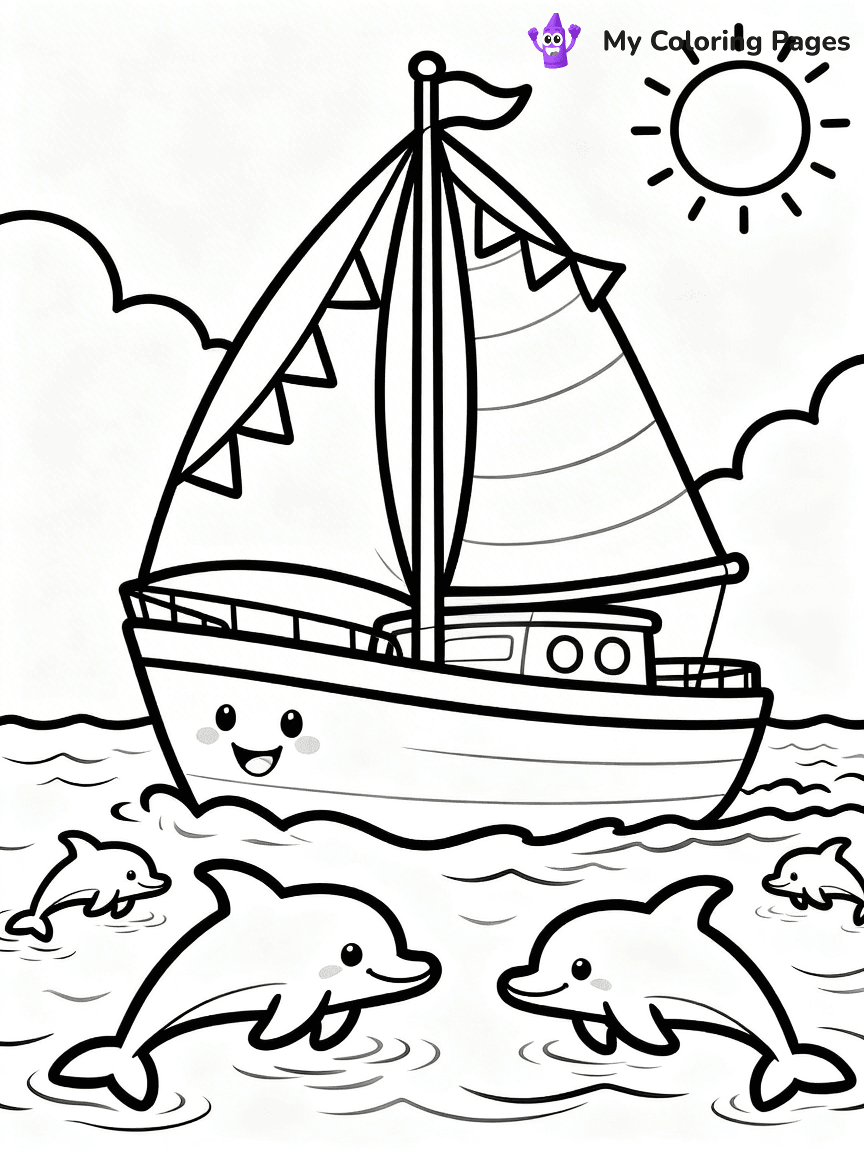 Sail Boat Coloring Pages - 5