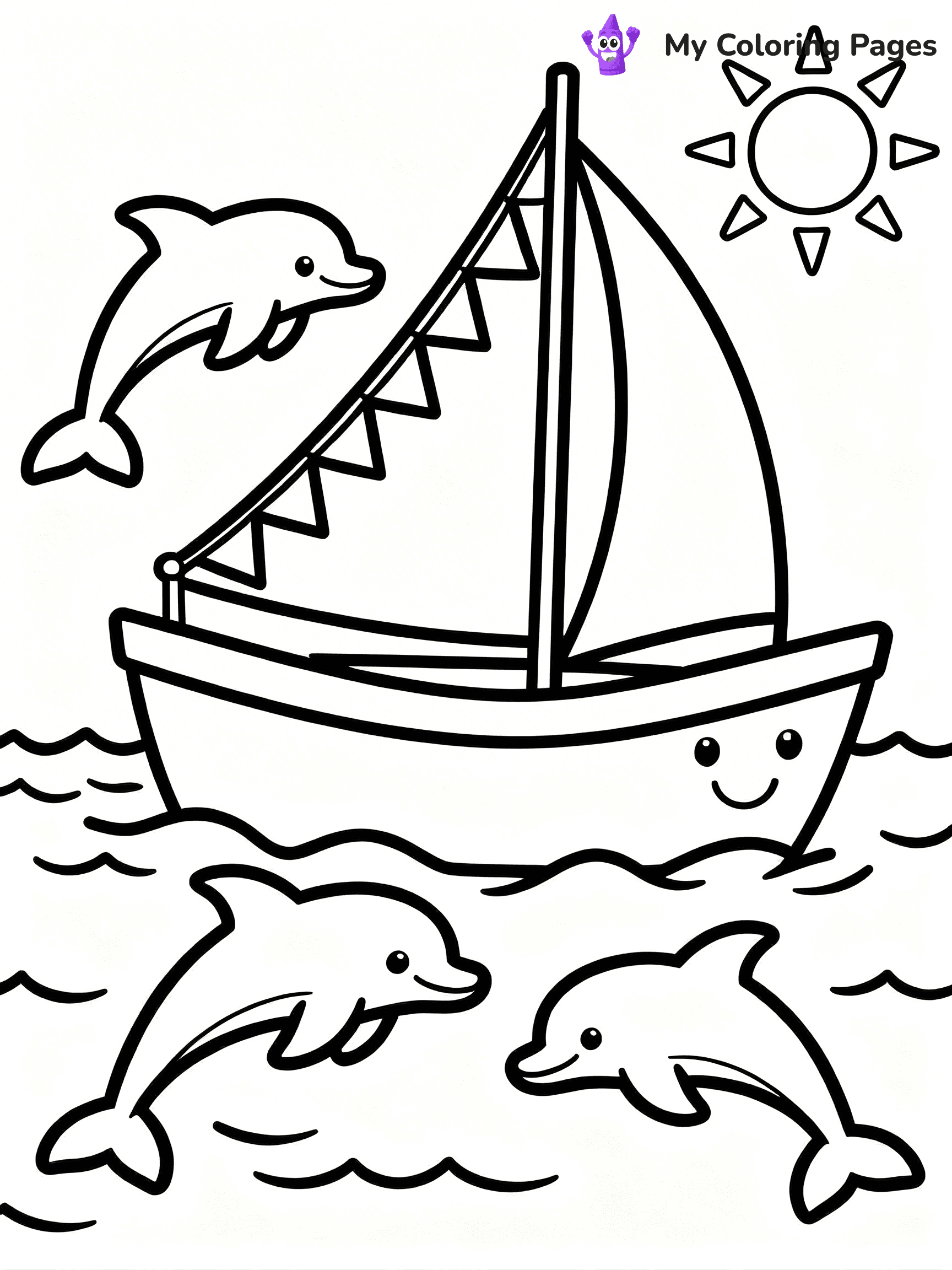 Sail Boat Coloring Pages - 4