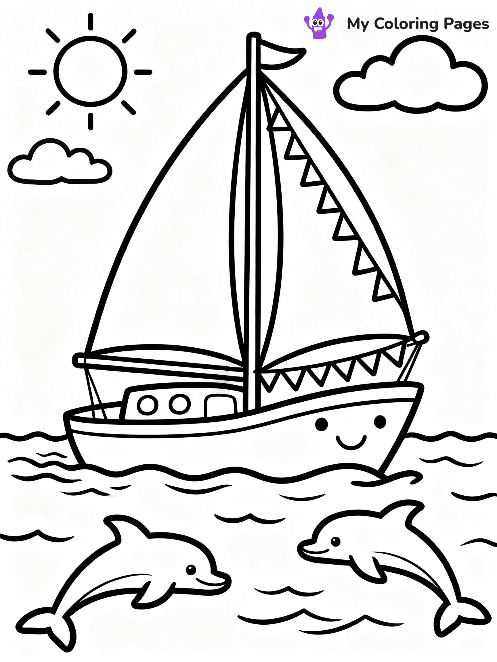 Sail Boat Coloring Pages - 3