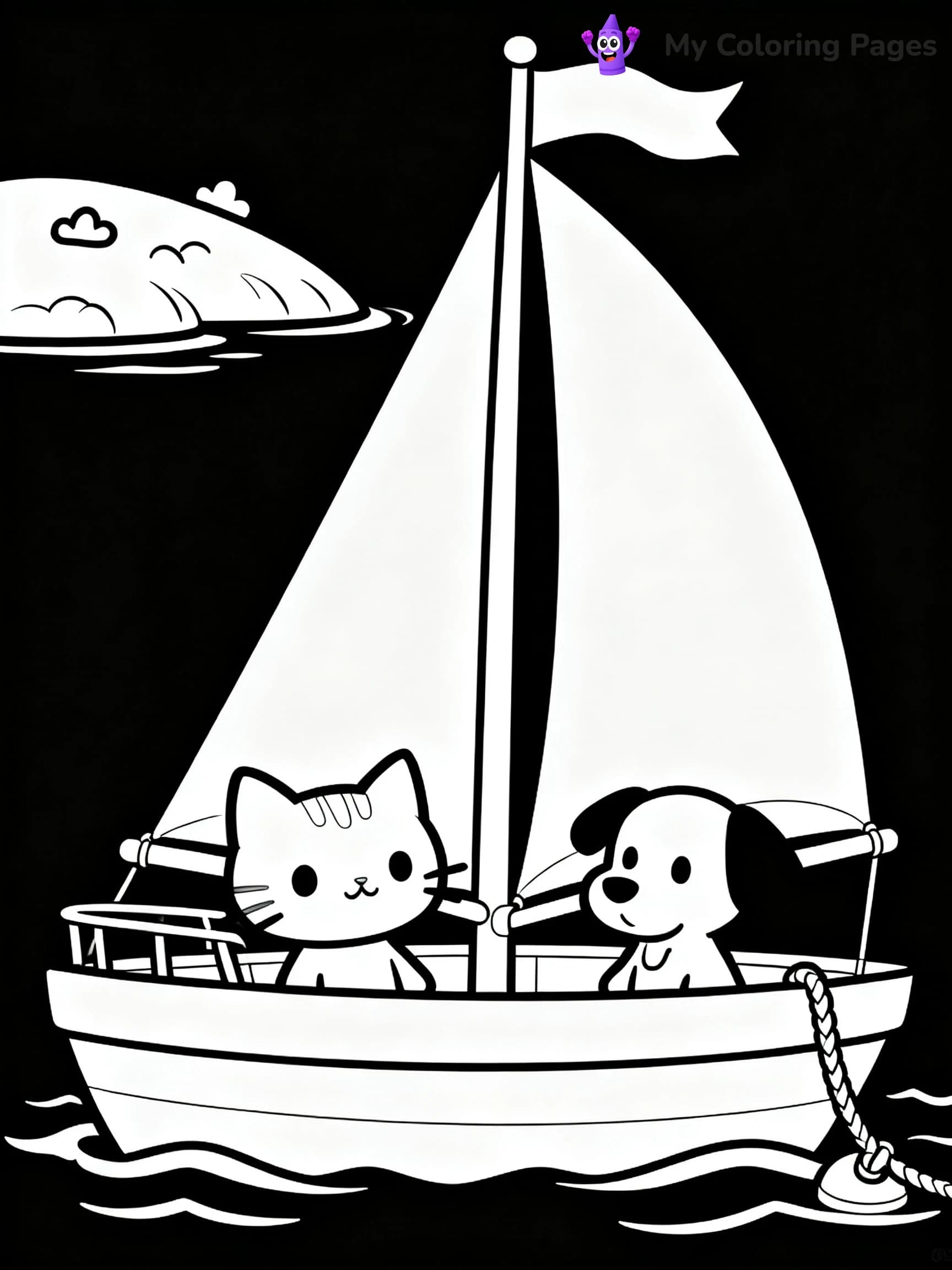 Sail Boat Coloring Pages - 19