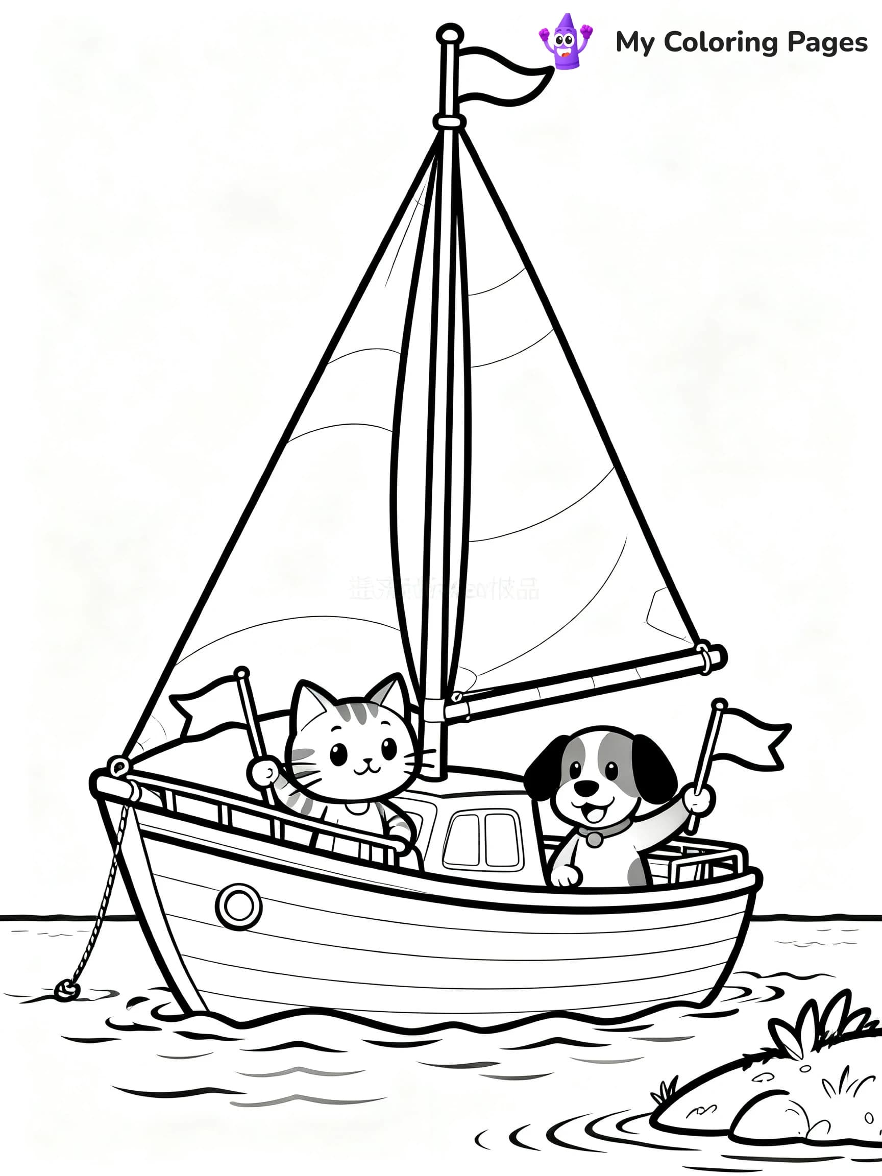Sail Boat Coloring Pages - 18