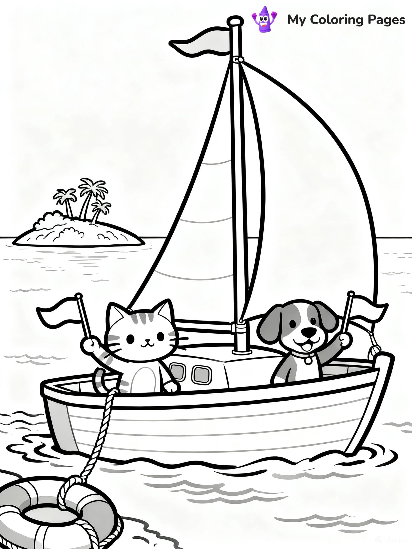 Sail Boat Coloring Pages - 17