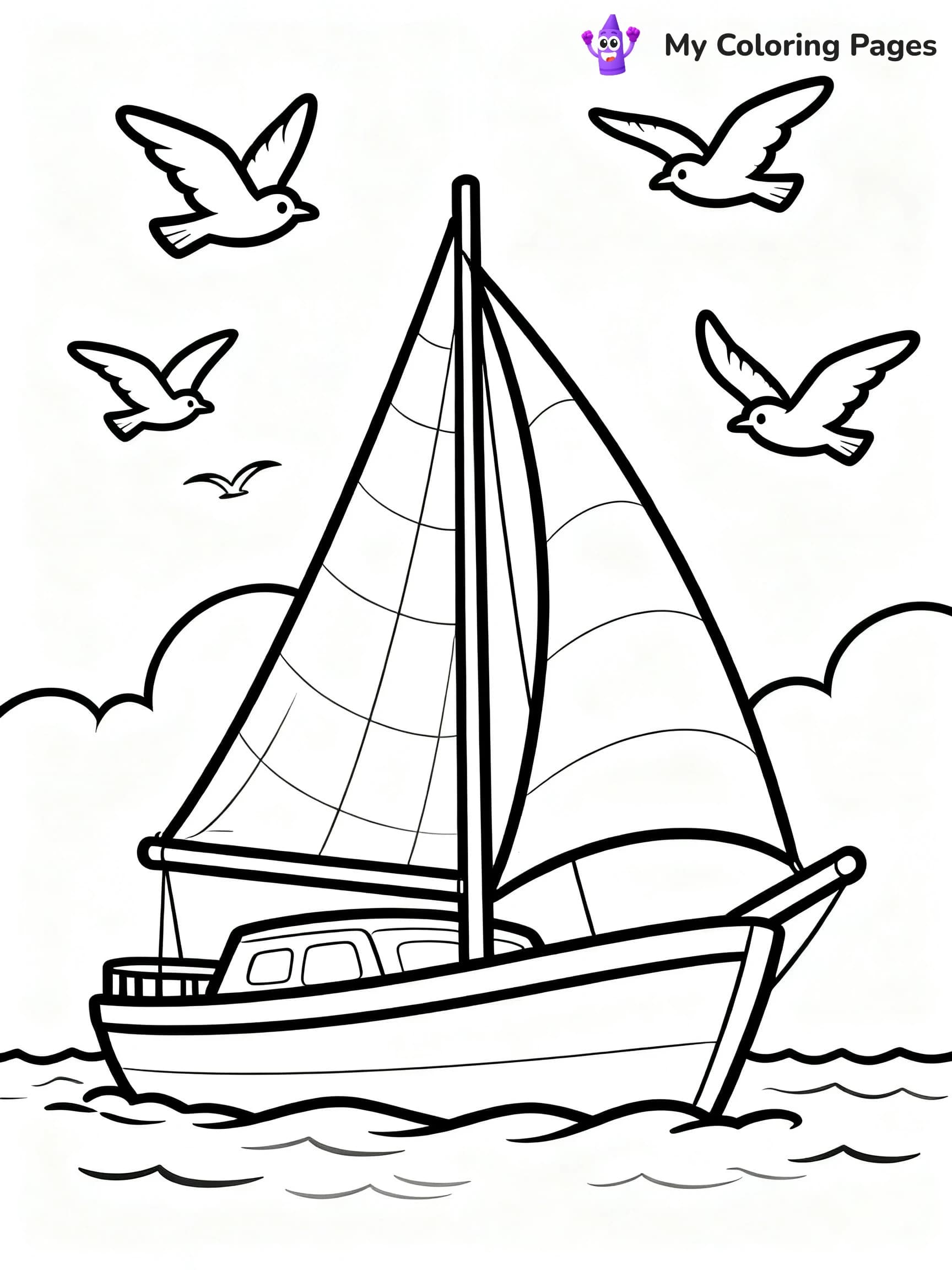 Sail Boat Coloring Pages - 14