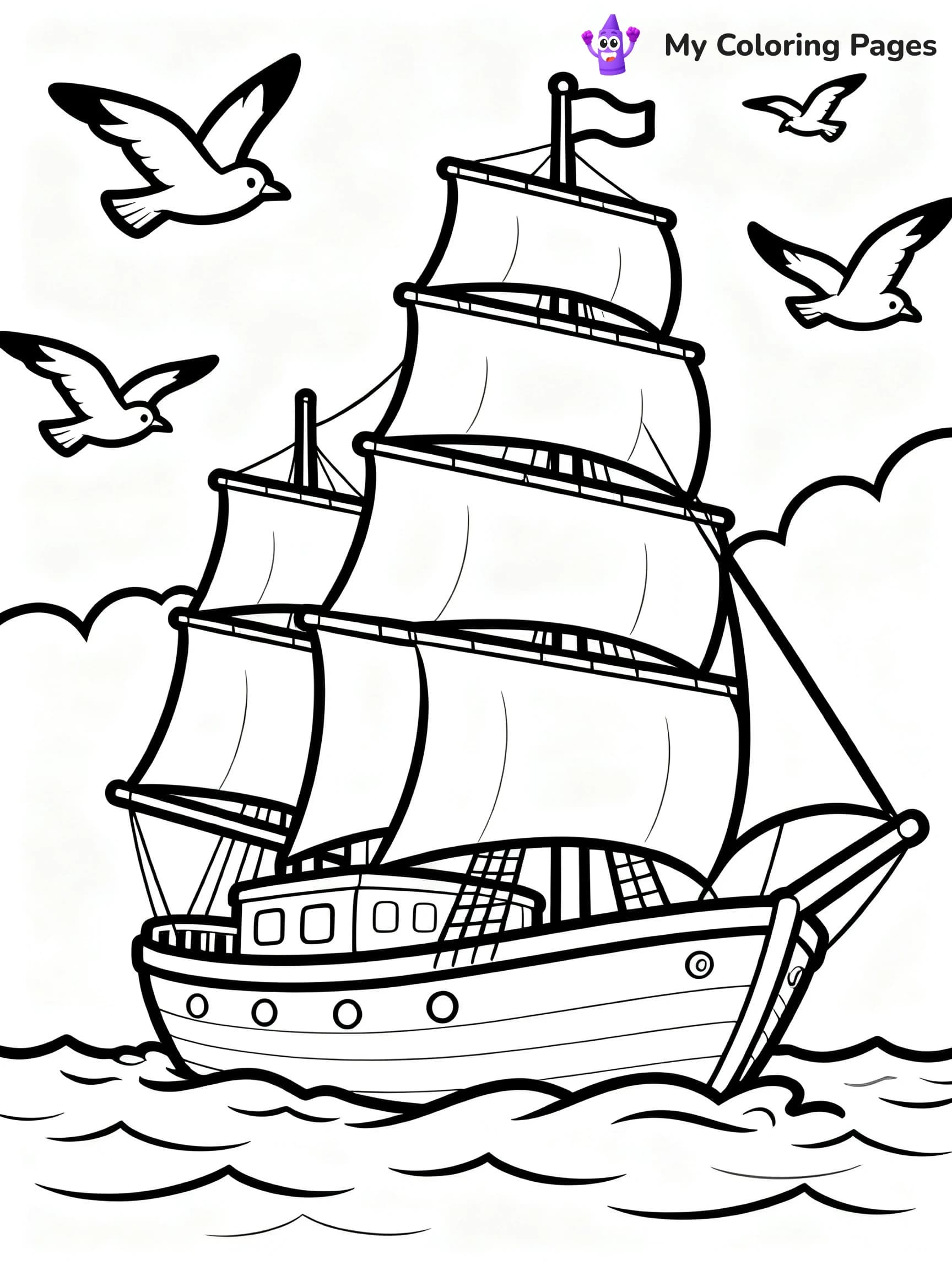 Sail Boat Coloring Pages - 13