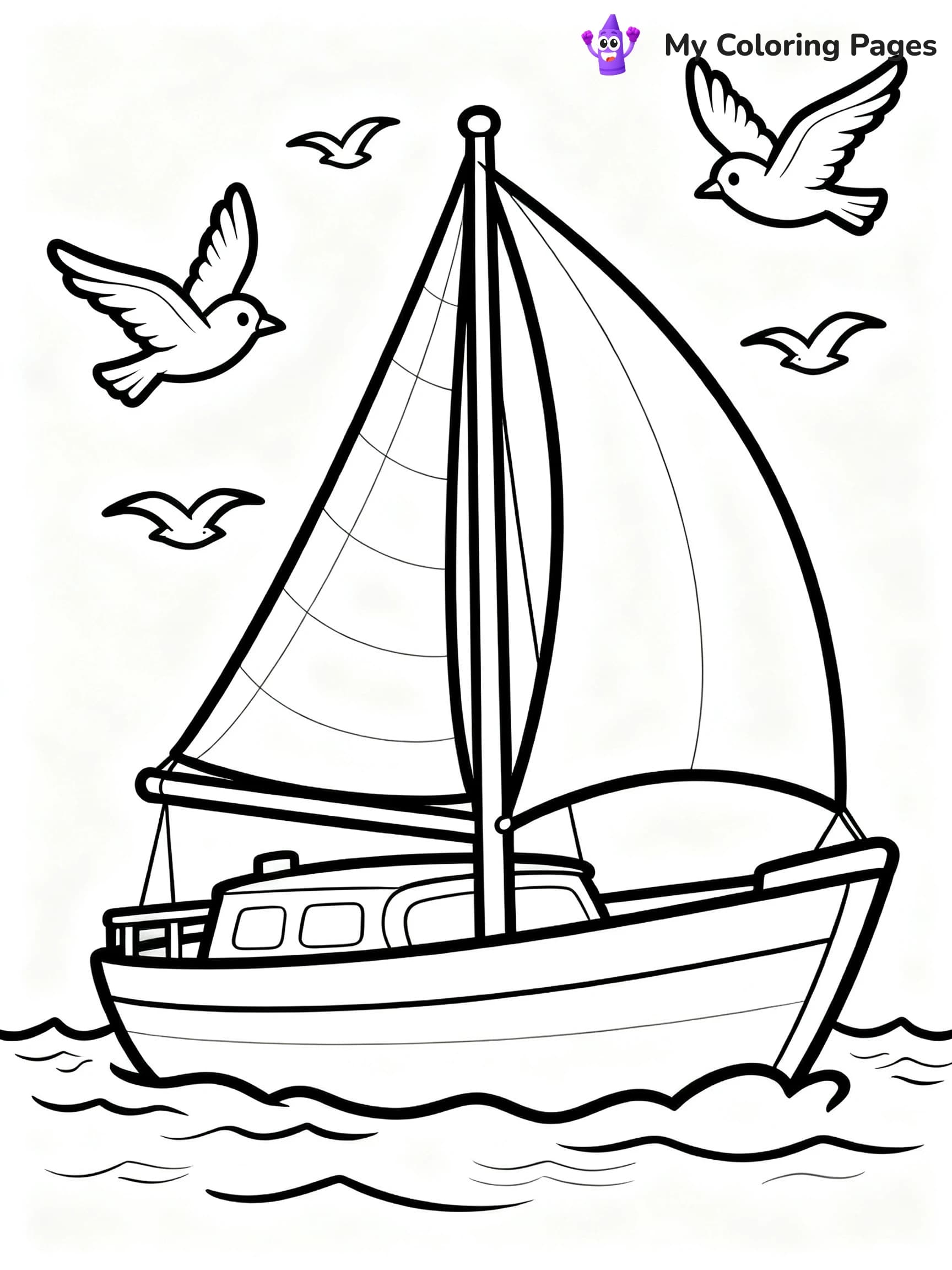 Sail Boat Coloring Pages - 12
