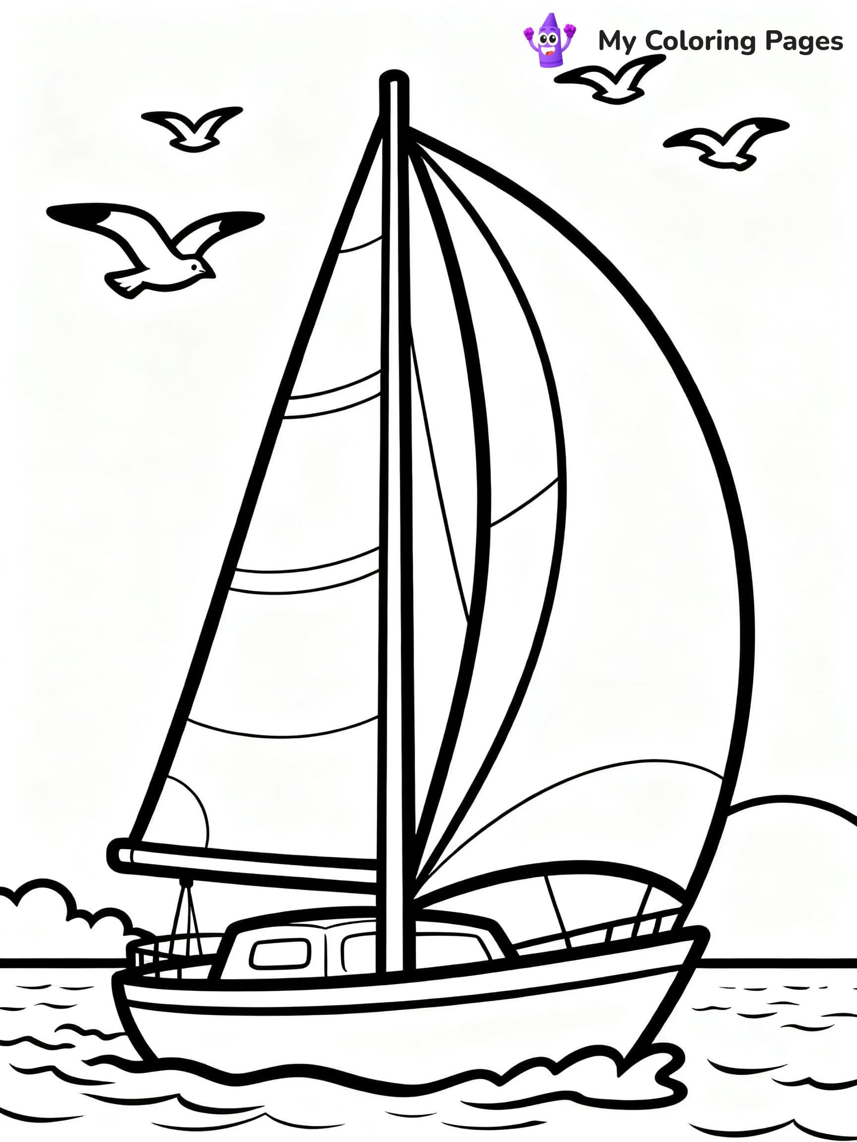 Sail Boat Coloring Pages - 10