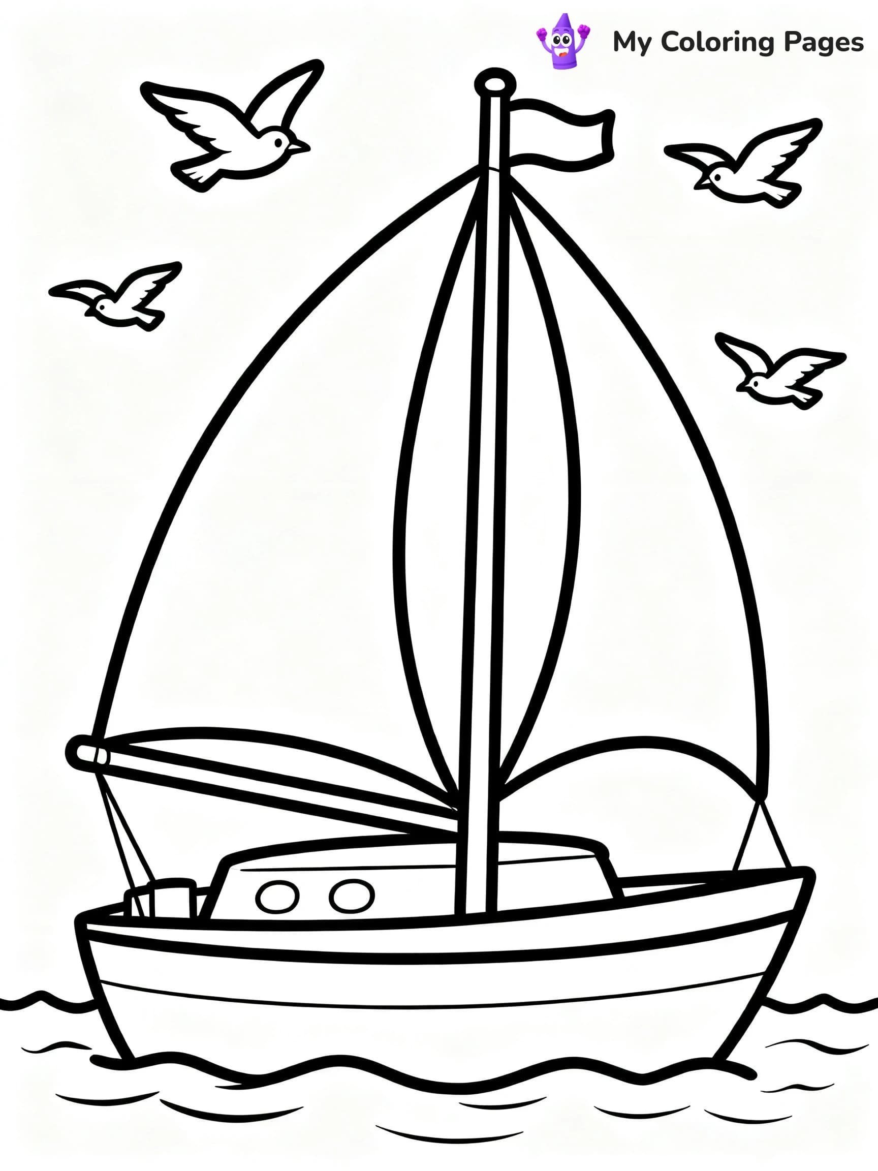 Sail Boat Coloring Pages - 9