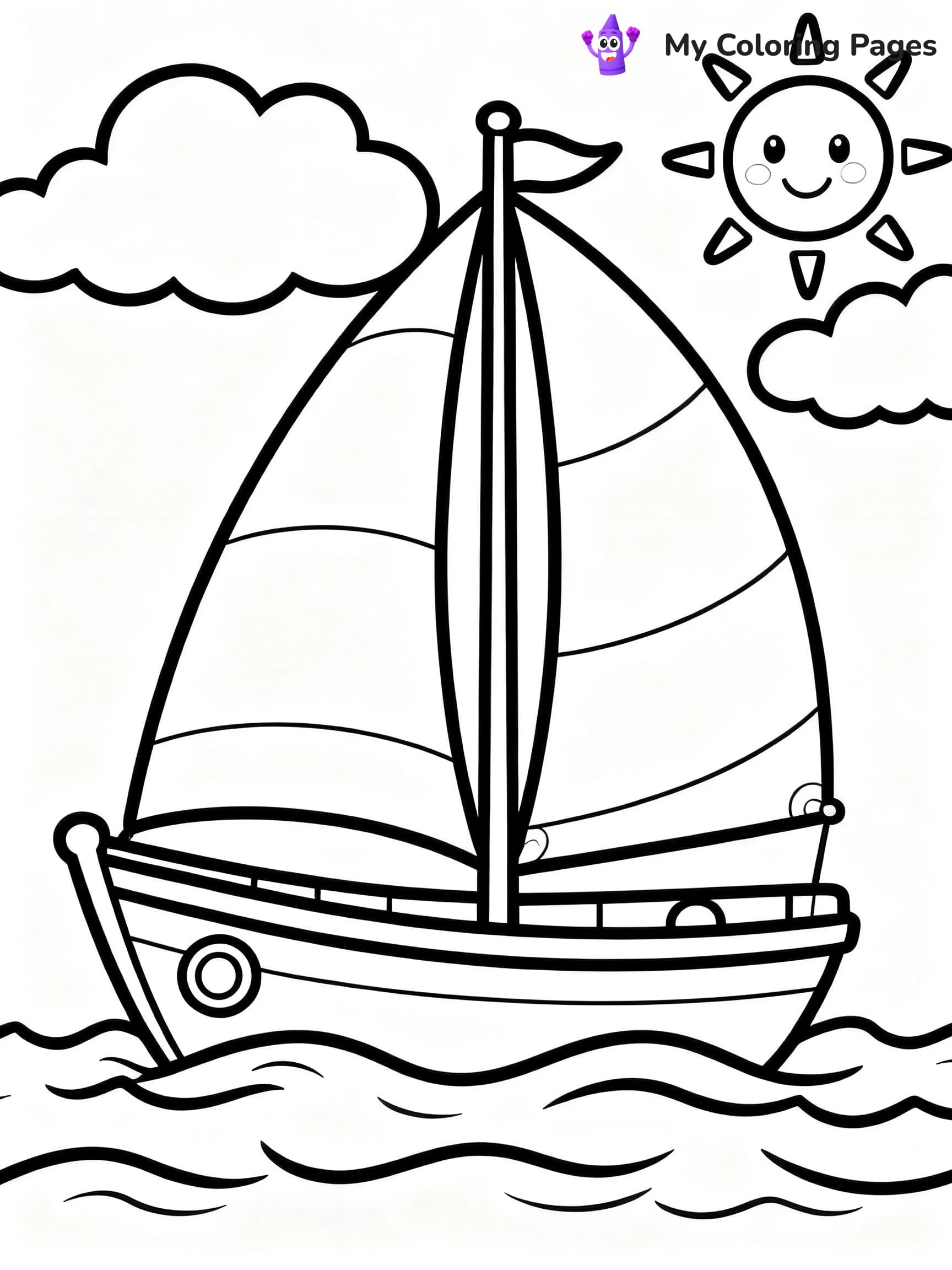 Sail Boat Coloring Pages - 7
