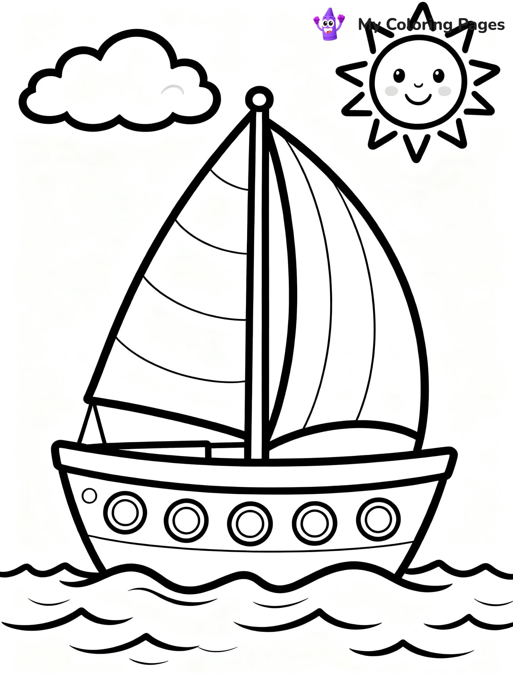 Sail Boat Coloring Pages - 6