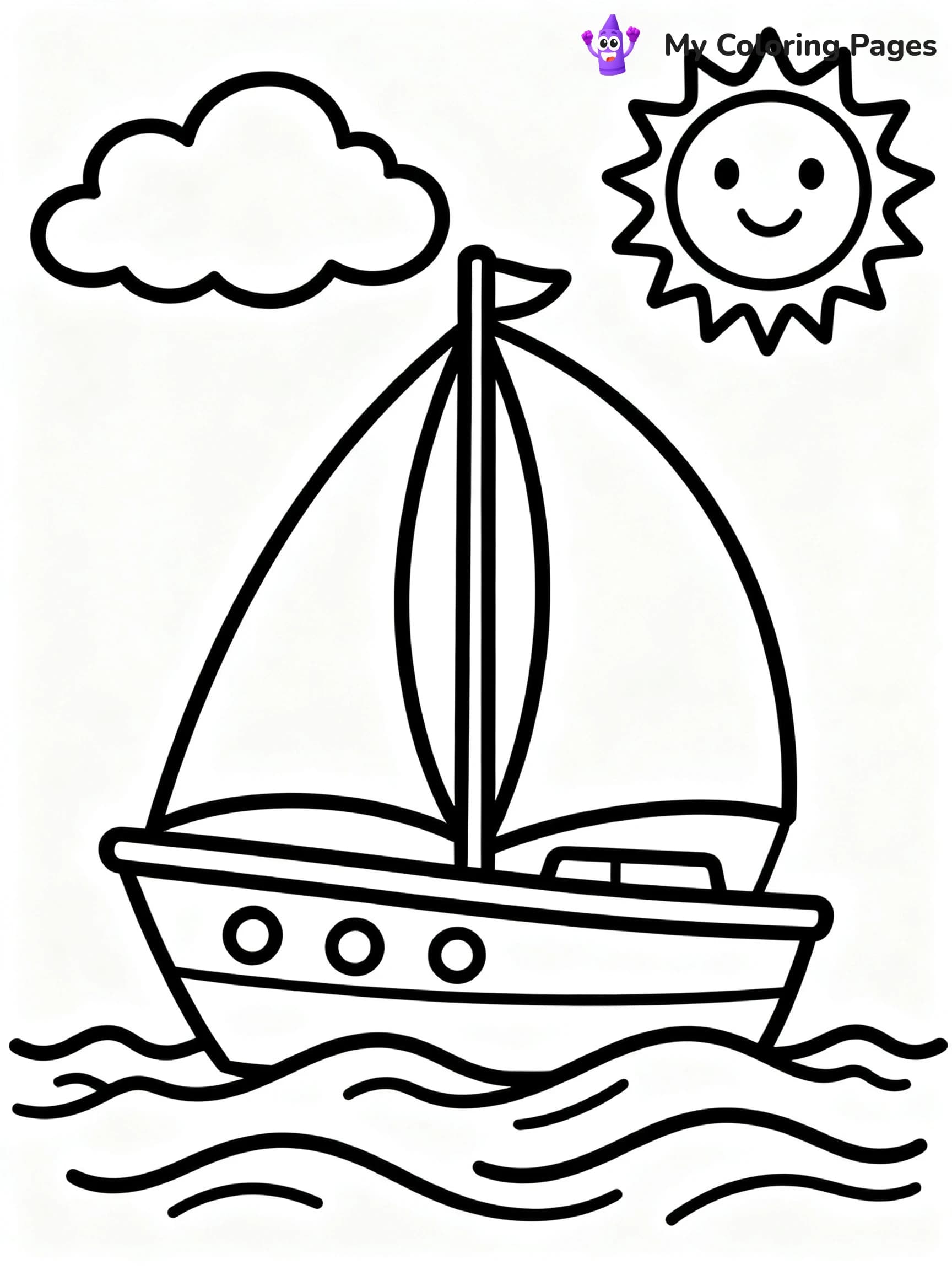Sail Boat Coloring Pages - 4