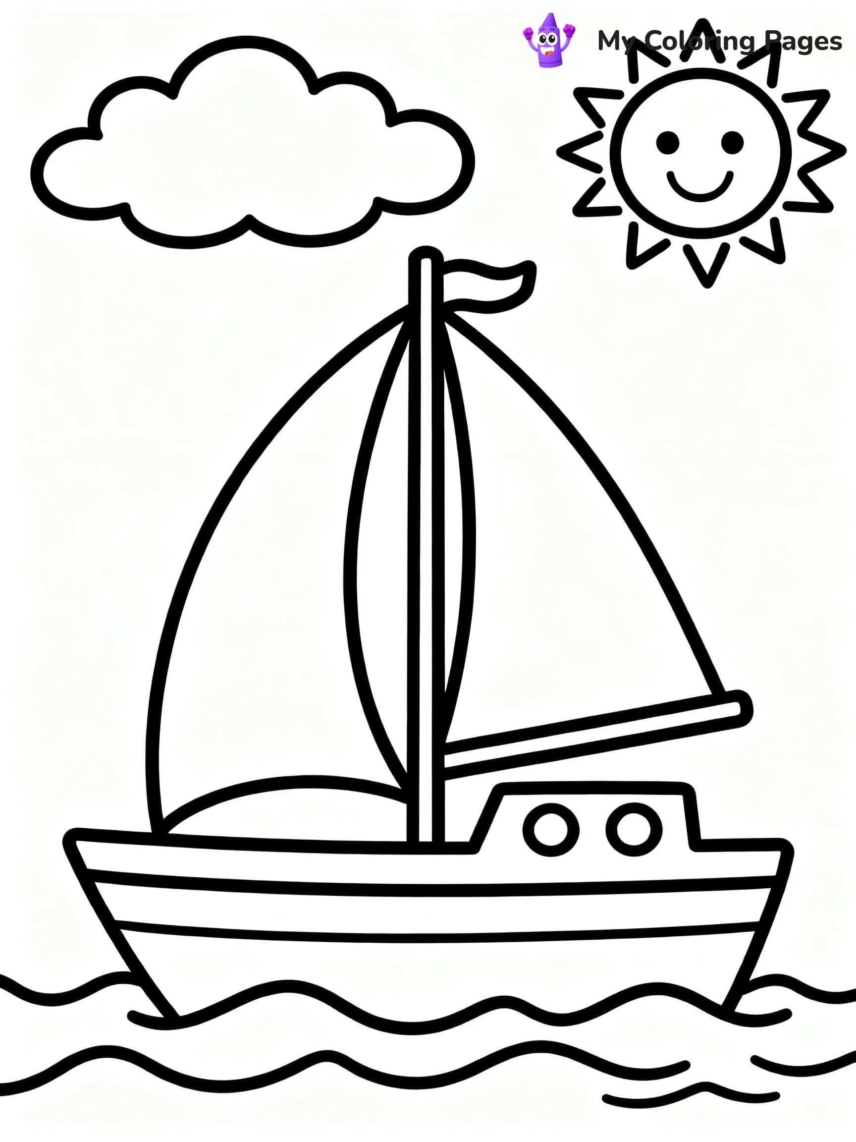 Sail Boat Coloring Pages - 3