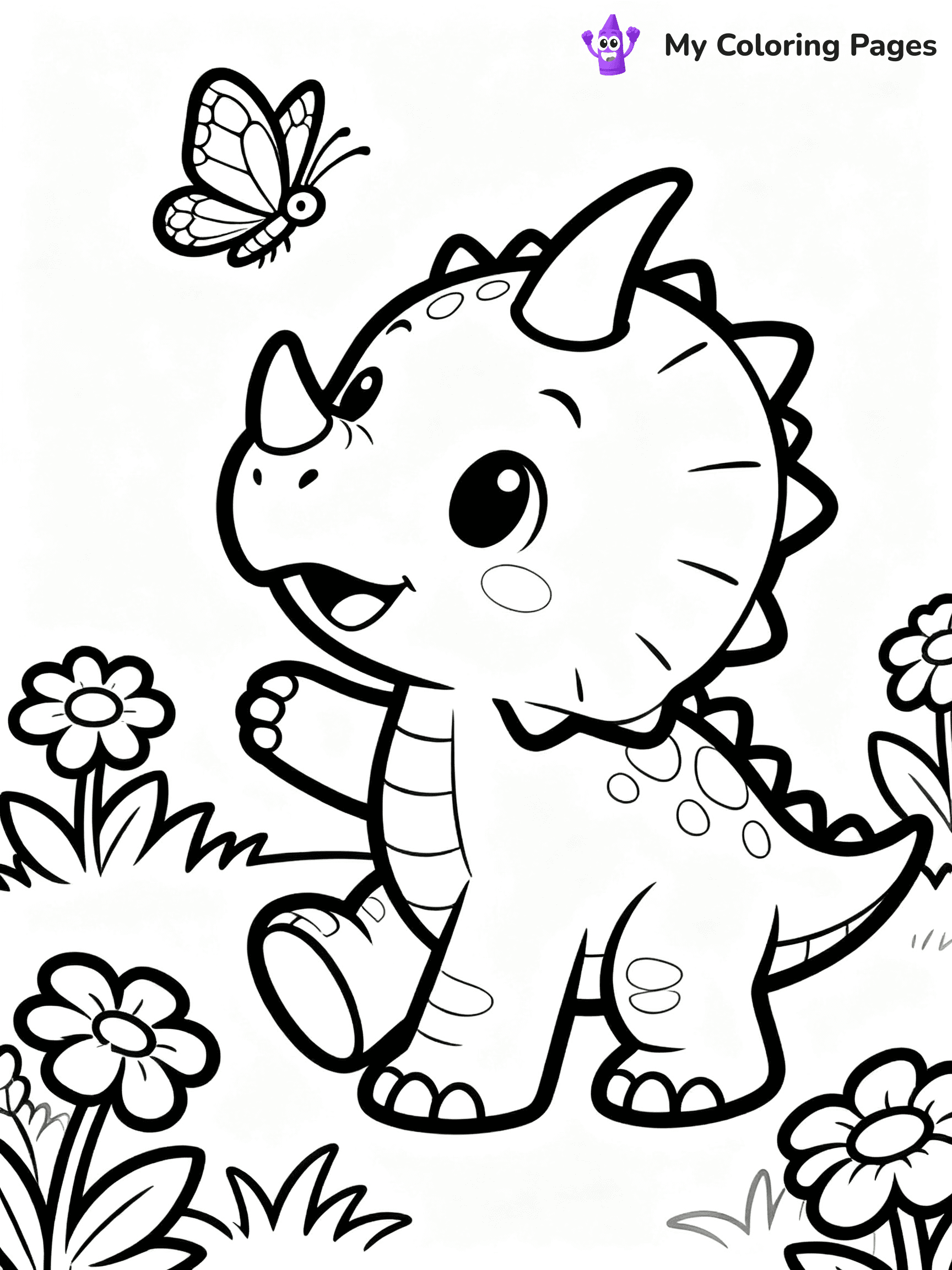 Baby Dinosaur Coloring Pages - 108