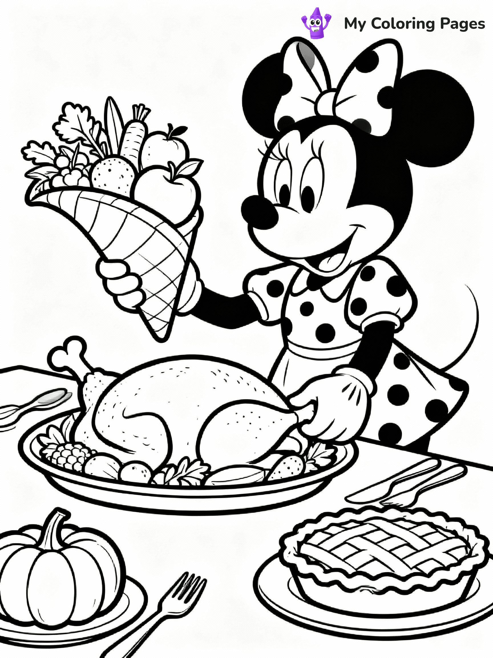 Disney Thanksgiving Coloring Pages - 9