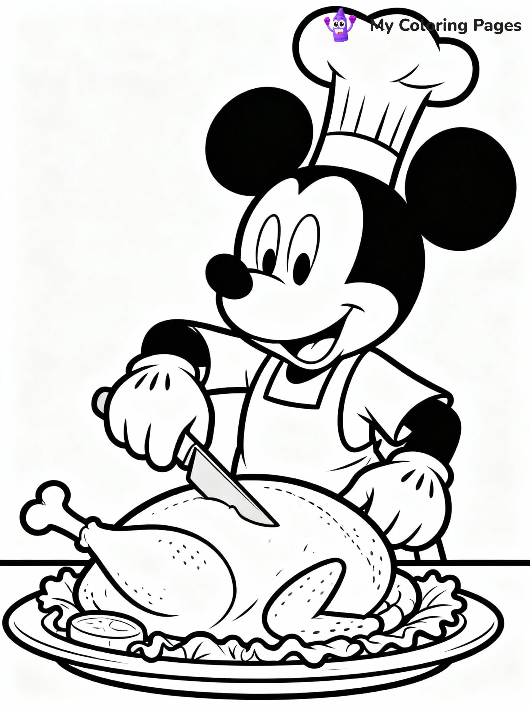 Disney Thanksgiving Coloring Pages - 1
