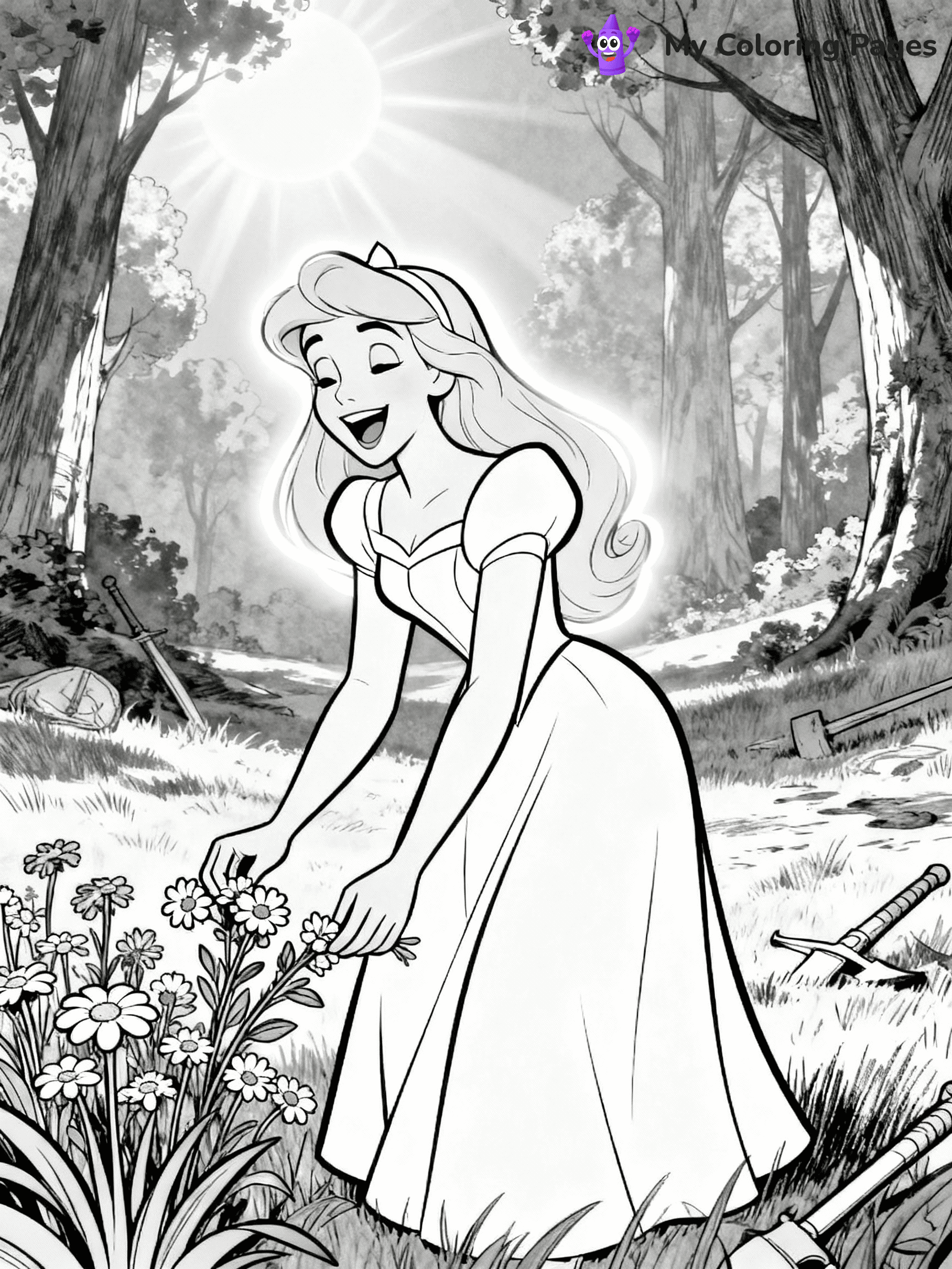 Sleeping Beauty Coloring Pages - 1