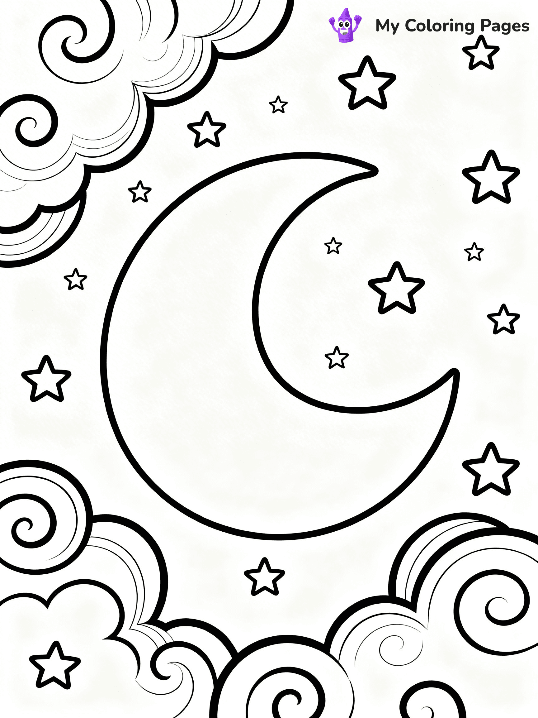 Starry Night Coloring Pages - 44