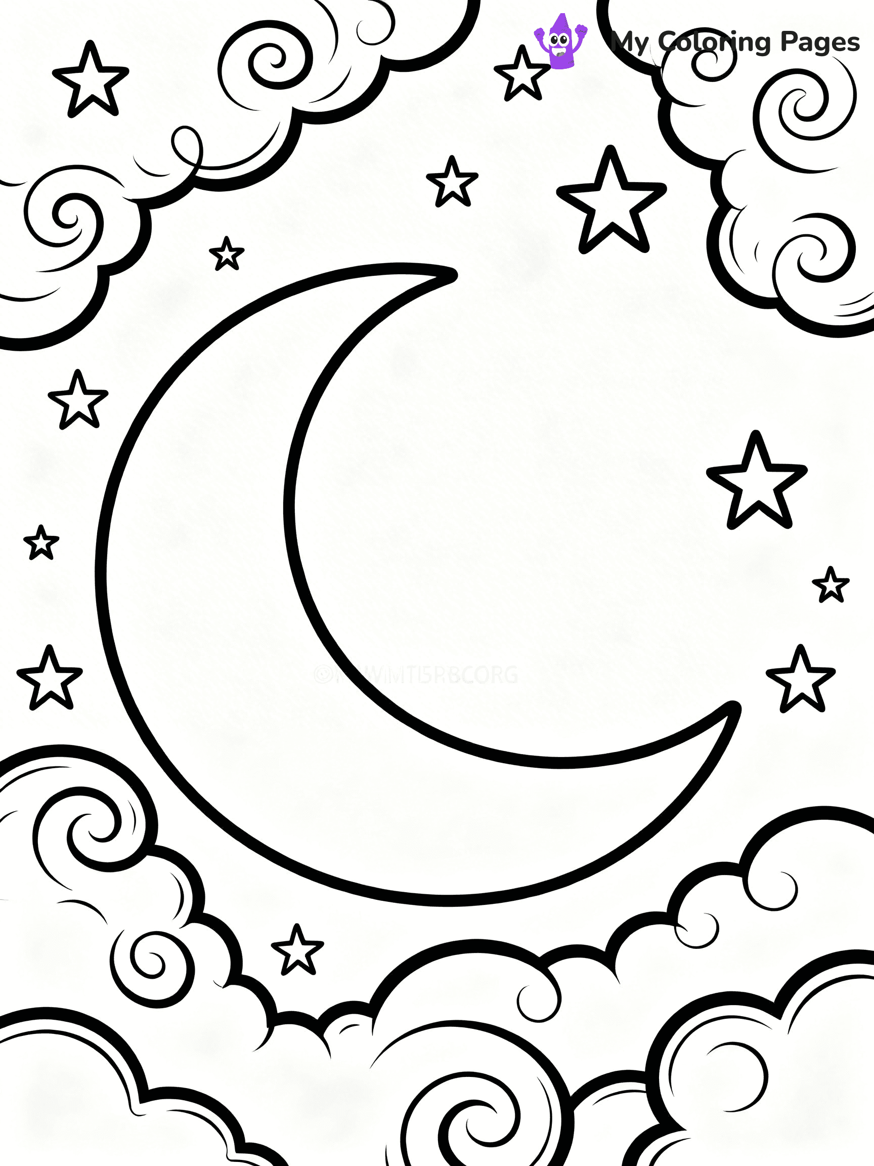 Starry Night Coloring Pages - 41