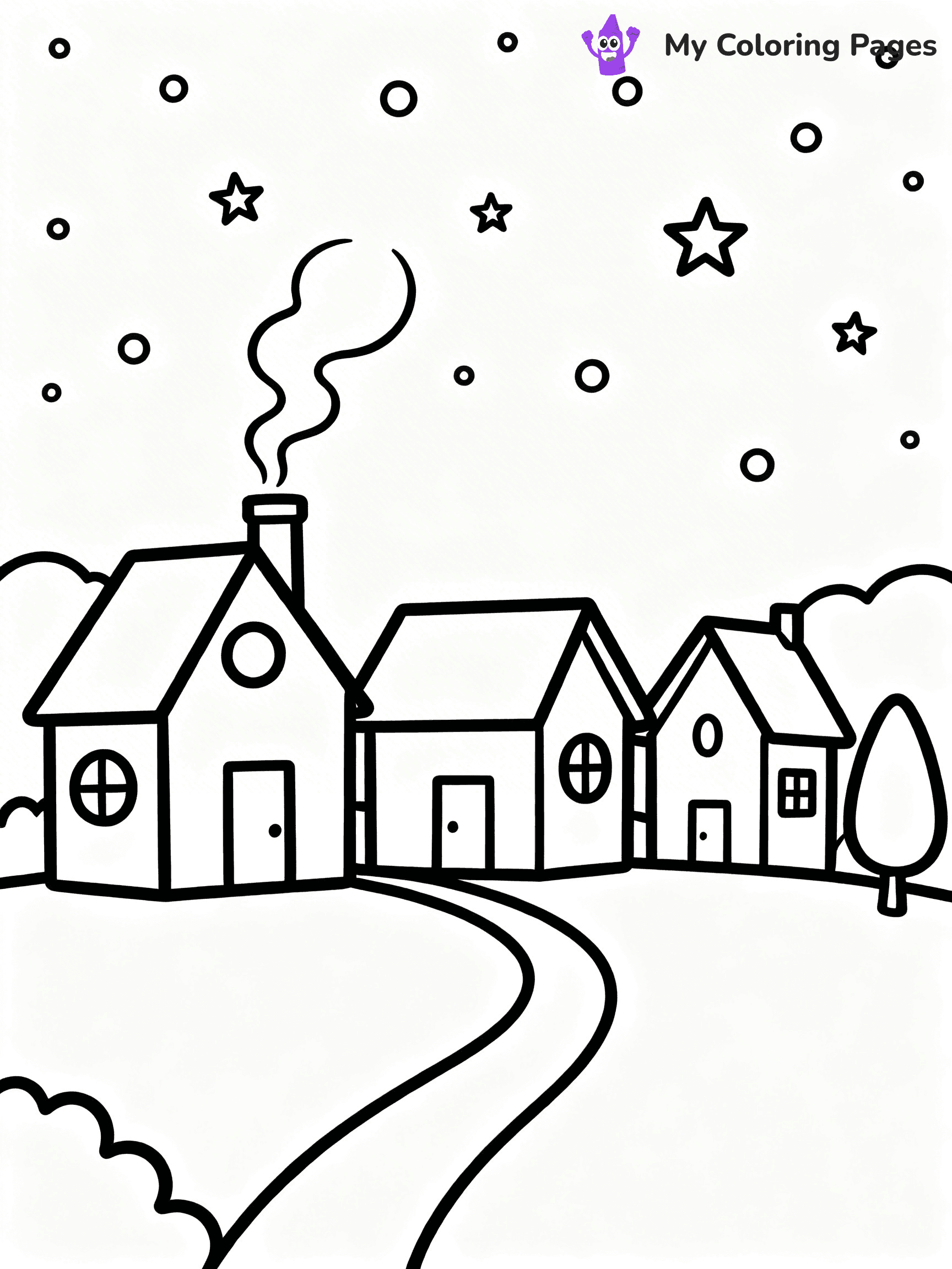 Starry Night Coloring Pages - 29