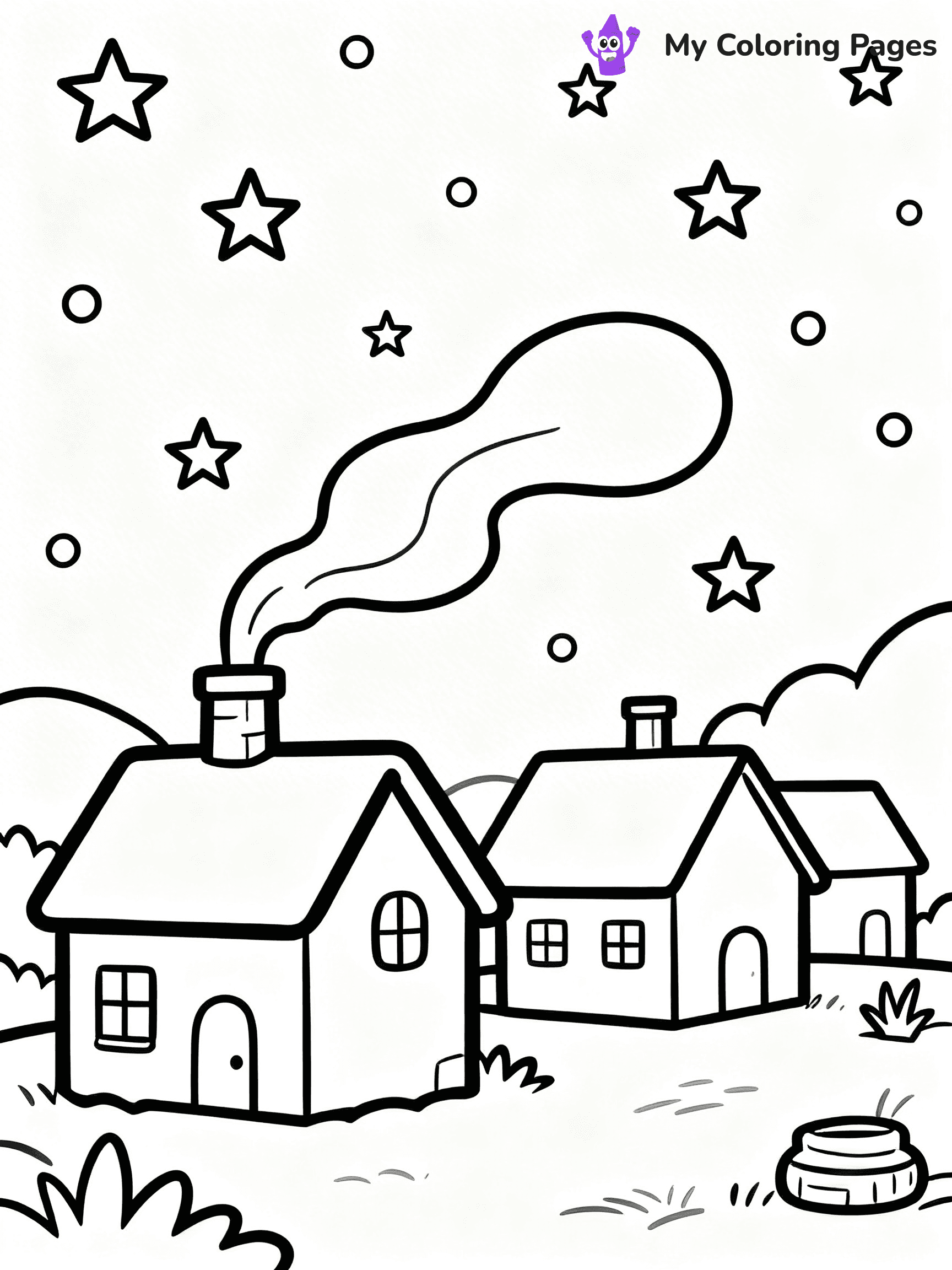 Starry Night Coloring Pages - 27