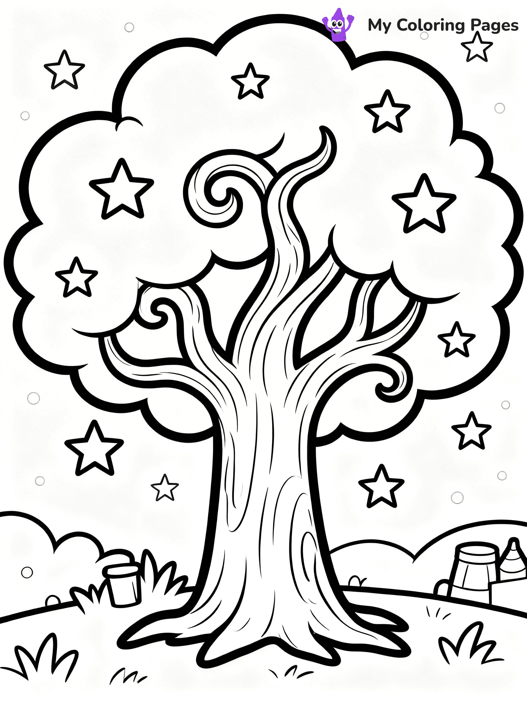Starry Night Coloring Pages - 26