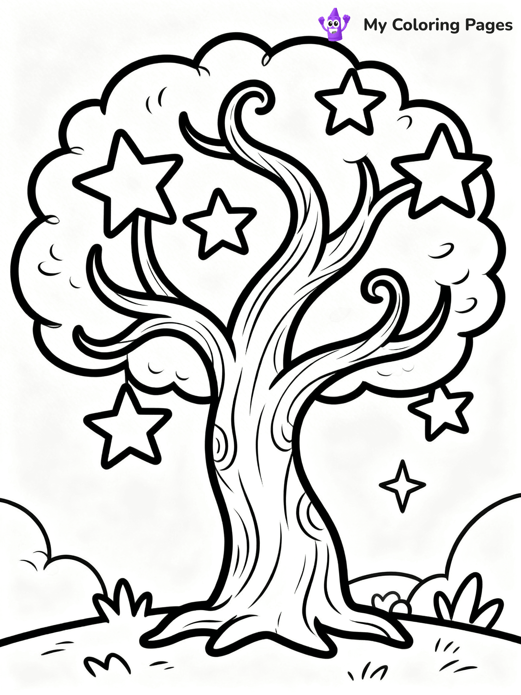 Starry Night Coloring Pages - 21
